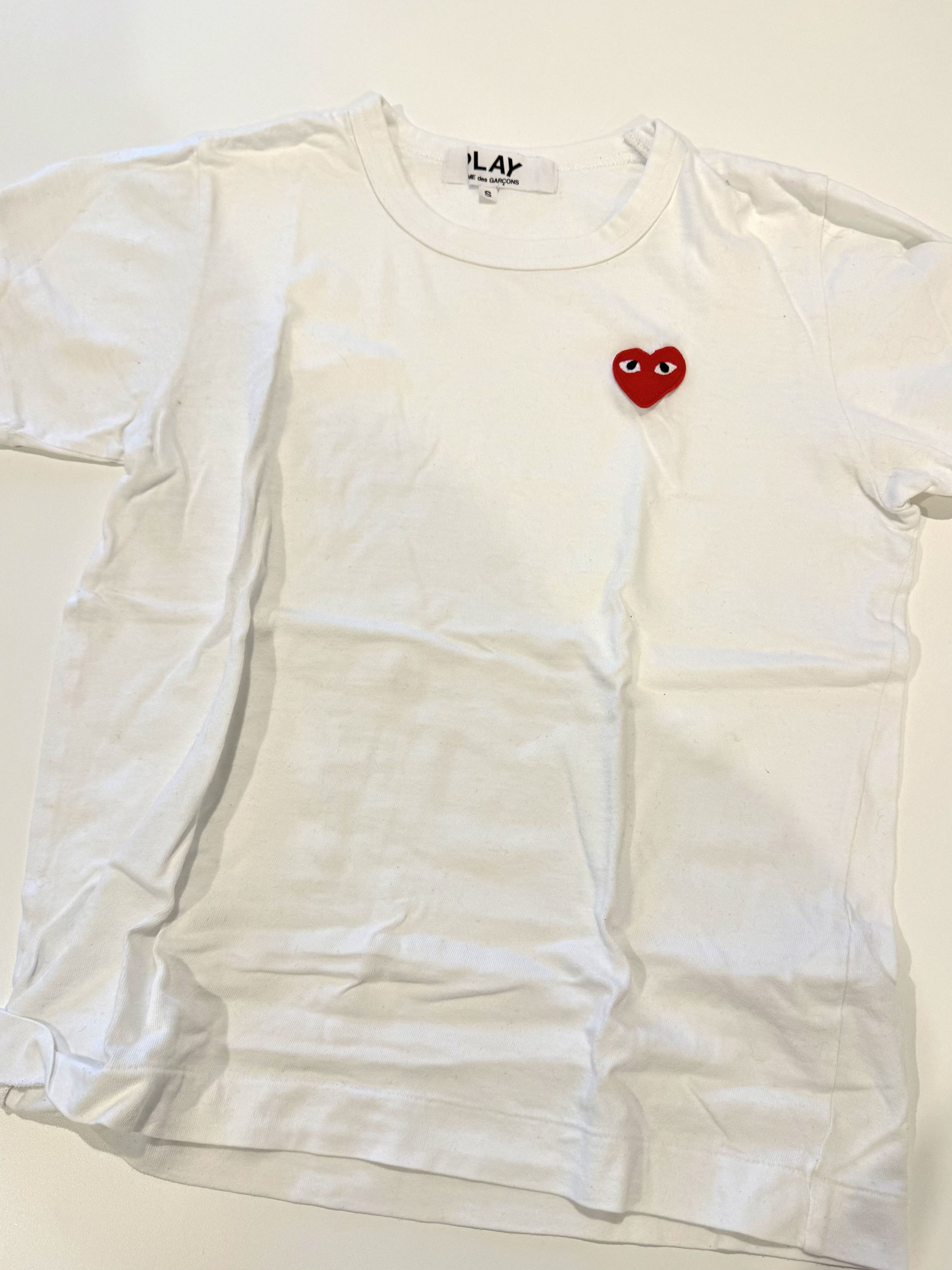 Comme des Garcons PLAY Comme Des Garson Play Tee White Small Size S / US 4 / IT 40 - 1 Thumbnail