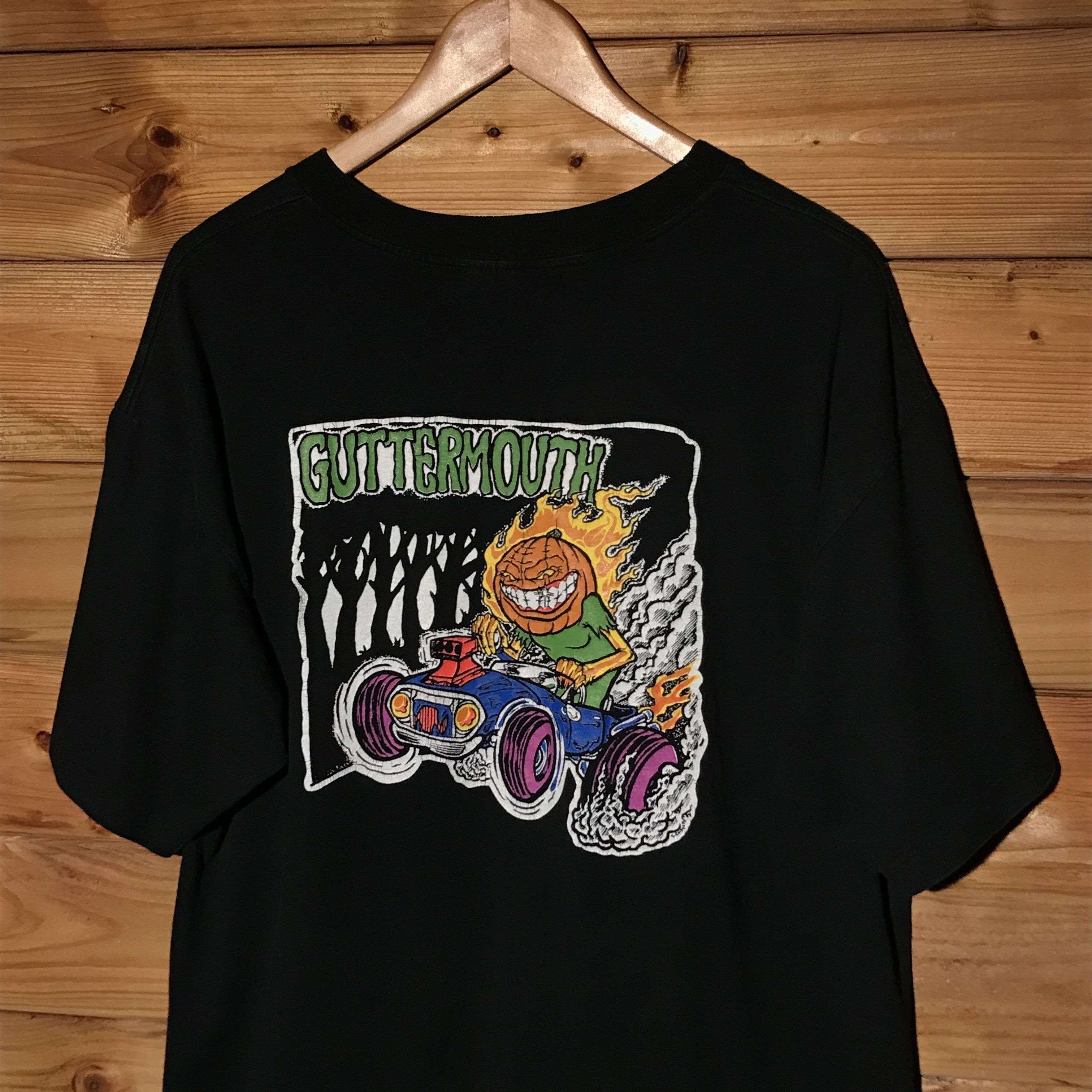 Band Tees × Vintage 90s Guttermouth Pumpkin Head Hot Rodder Band Promo T Shirt Size US XL / EU 56 / 4 - 5 Thumbnail