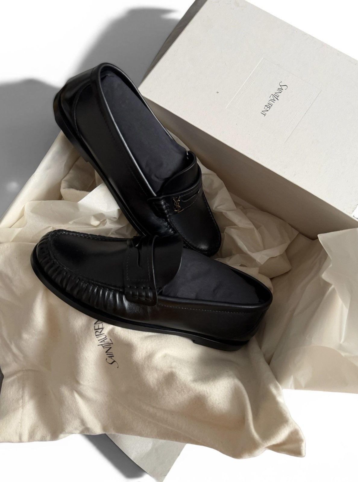 Saint Laurent Paris Saint Laurent YSL Smooth leather loafers Size US 4 / IT 34 - 2 Thumbnail