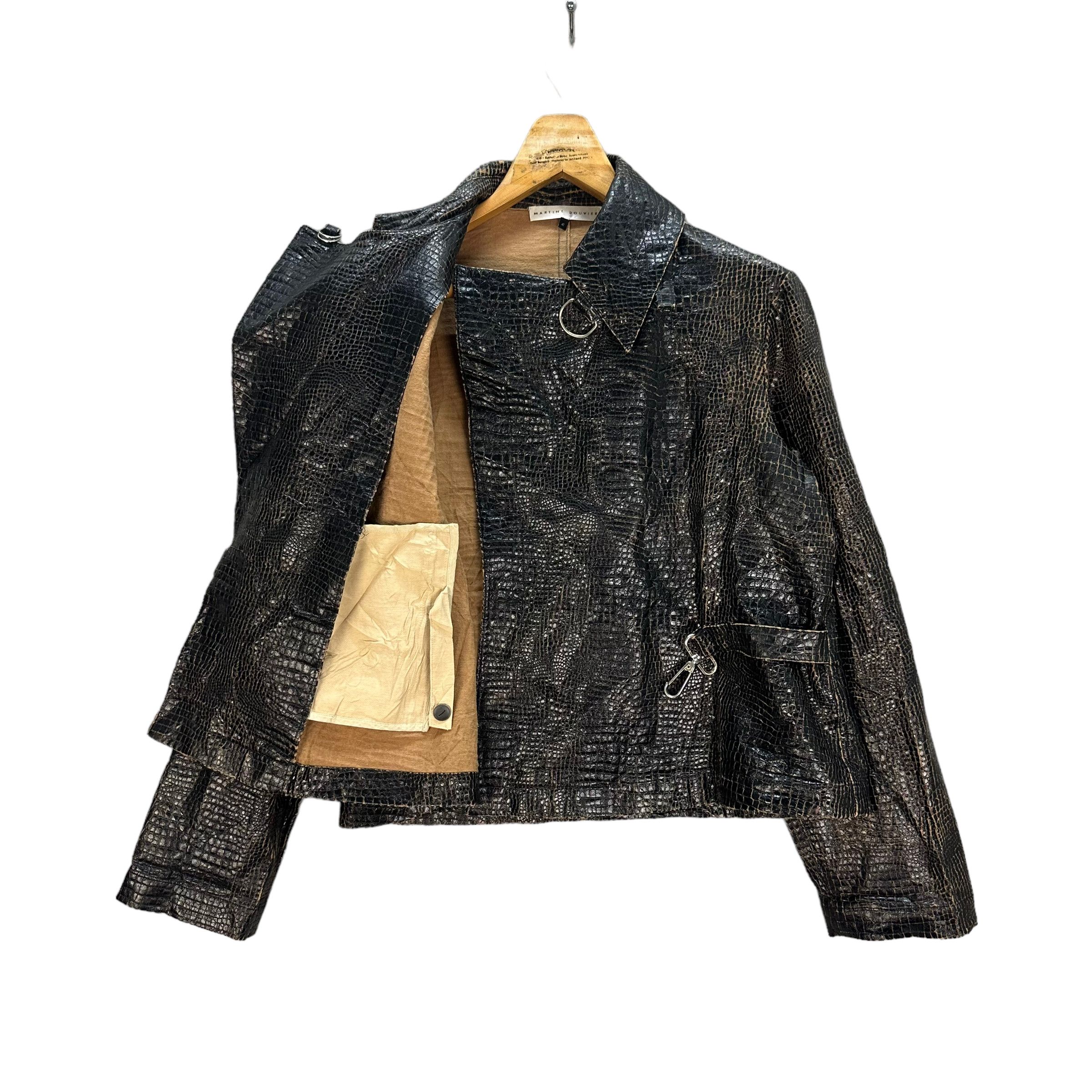 Japanese Brand MARTINE DOUVIER NICE TRASHED DESIGN JACKET #8062-199 Size M / US 6-8 / IT 42-44 - 7 Thumbnail