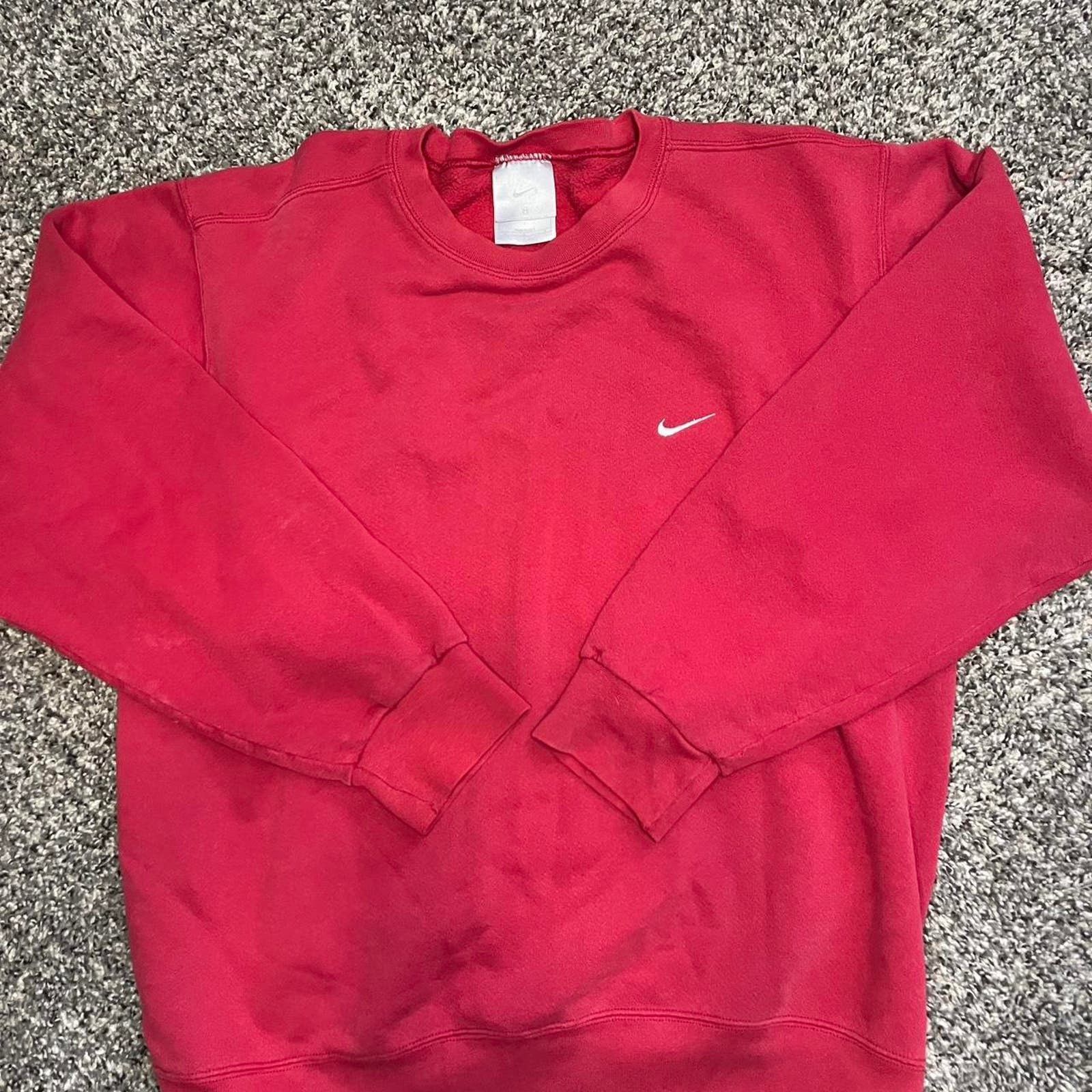 Nike red nike crewneck made in usa grailed