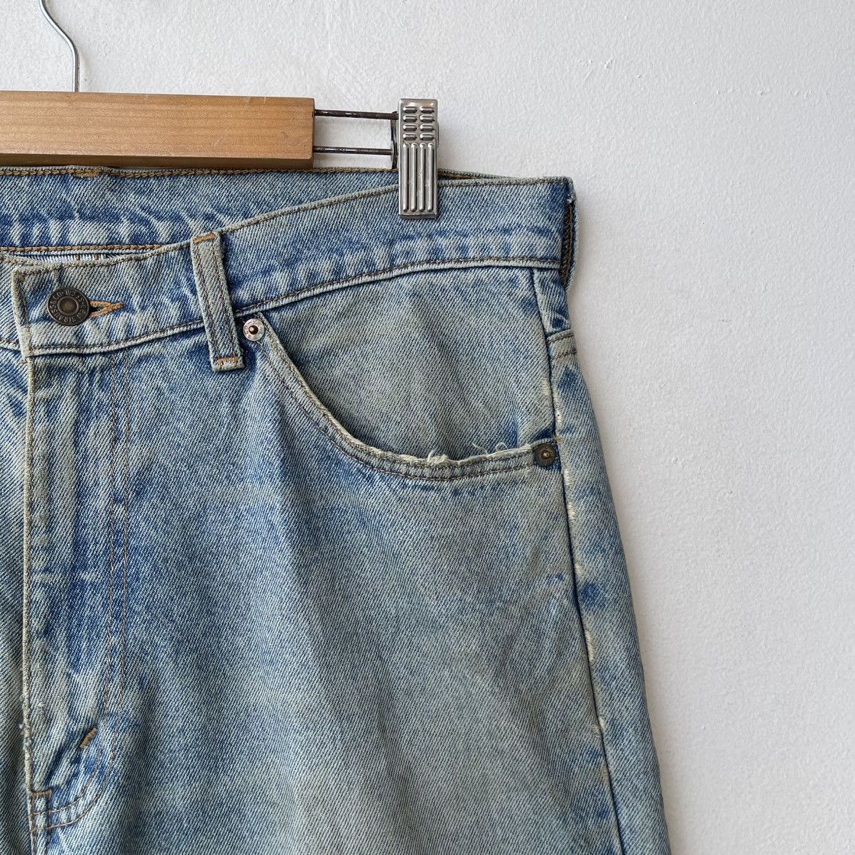 Levi's Vintage 90s Levi's 210 Orange Tab Denim Jeans Thrashed Size US 34 / EU 50 - 7 Thumbnail