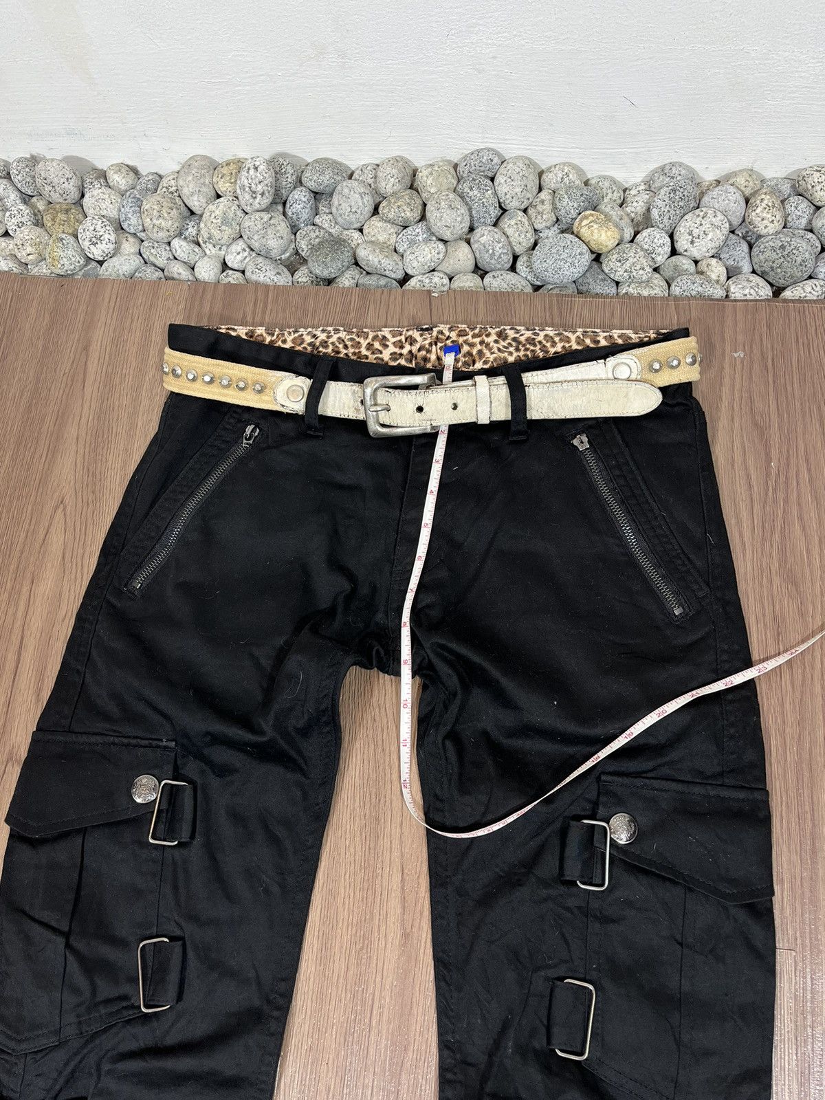 If Six Was Nine × Japanese Brand Berning Sho Leopard Strap Bondage Pants Size US 31 - 13 Thumbnail