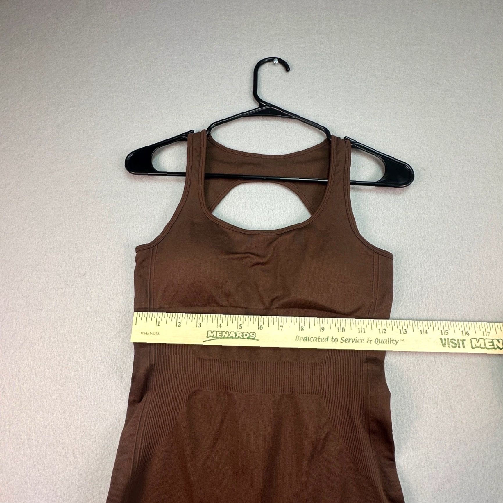 Vintage Aagroste Romper Women's S Ribbed Athletic Brown Racerback One-Piece Activewear Size 28" / US 6 / IT 42 - 3 Thumbnail