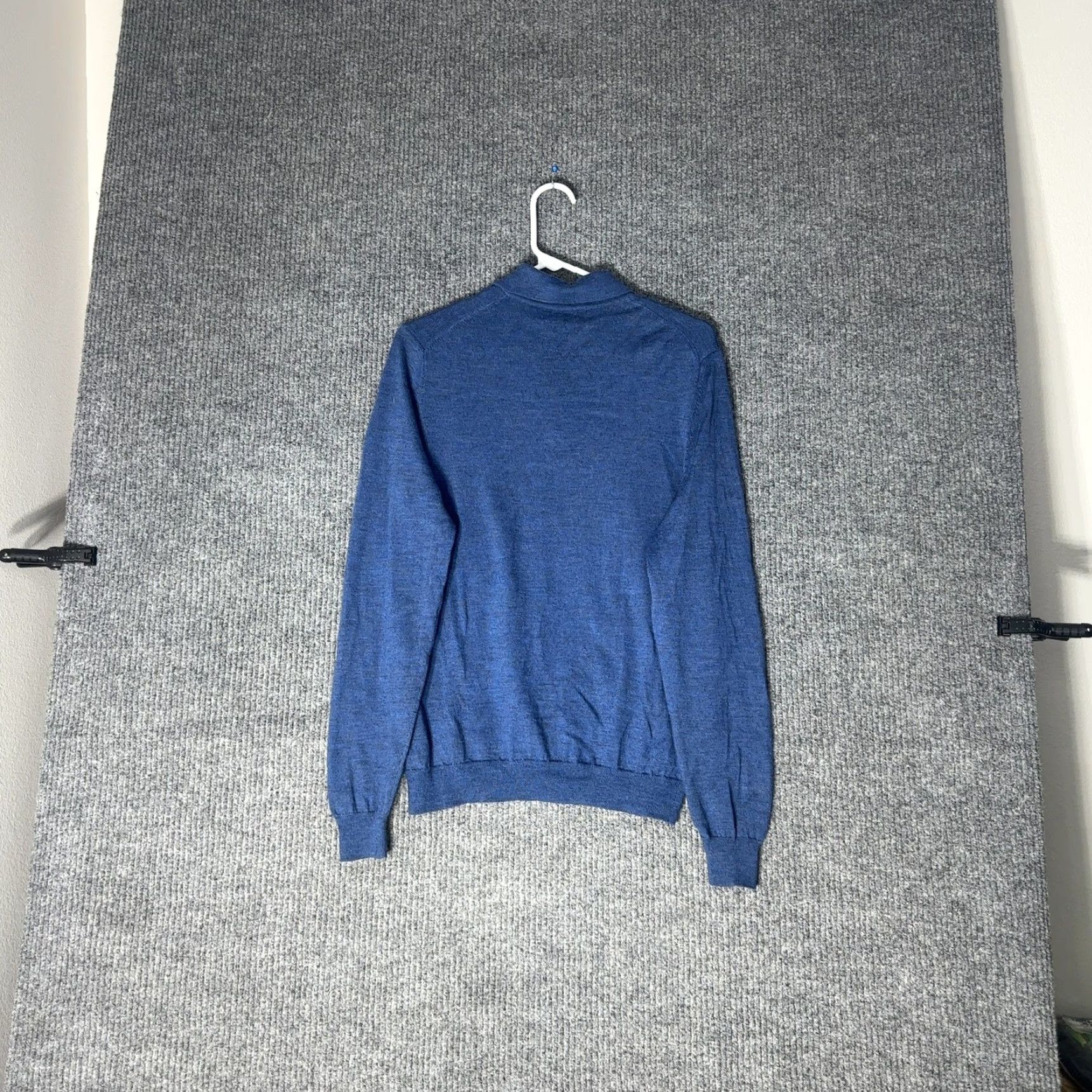 Brooks Brothers Brooks Brothers Merino Wool Polo Sweater Mens M Blue Long Sleeve Knit Regular Pullover Size US M / EU 48-50 / 2 - 6 Thumbnail