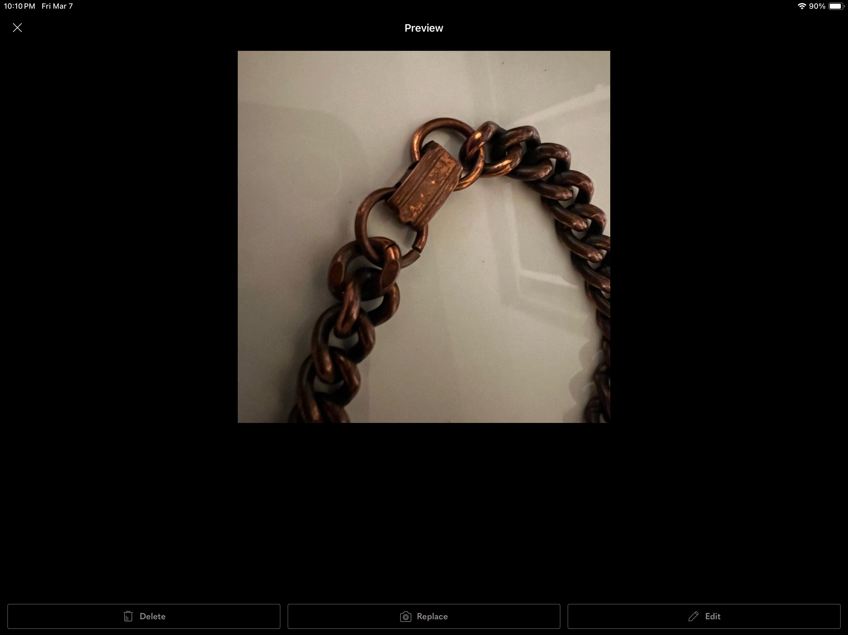 Vintage Men’s Cuban Link Solid Copper Bracelet Size ONE SIZE - 5 Thumbnail