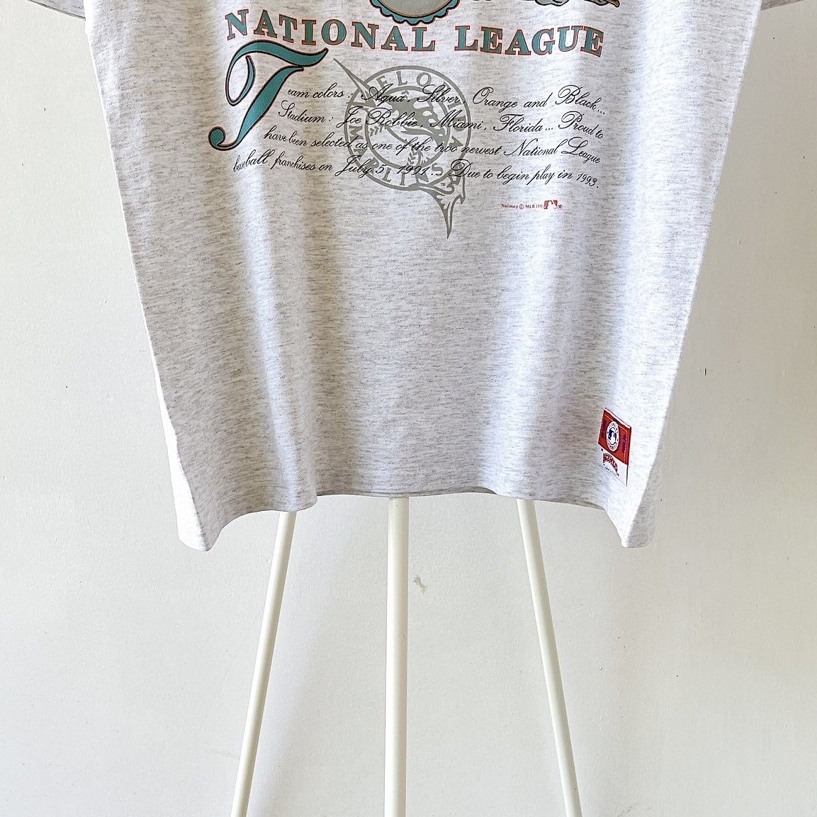 Vintage 90s Florida Marlins MLB t-shirt/ XL Size US XL / EU 56 / 4 - 4 Thumbnail