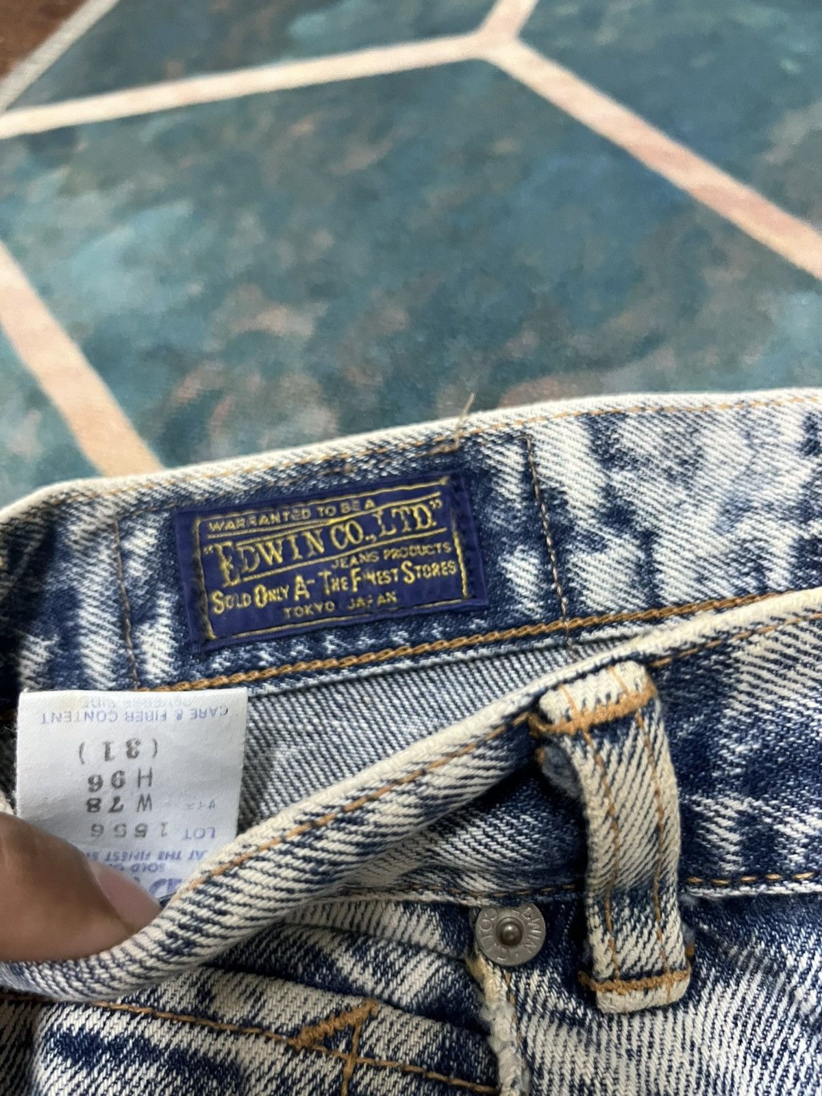 Japanese Brand 💥PURE VINTAGE Edwin Tokyo 80s Cut Jeans Size US 31 - 9 Thumbnail