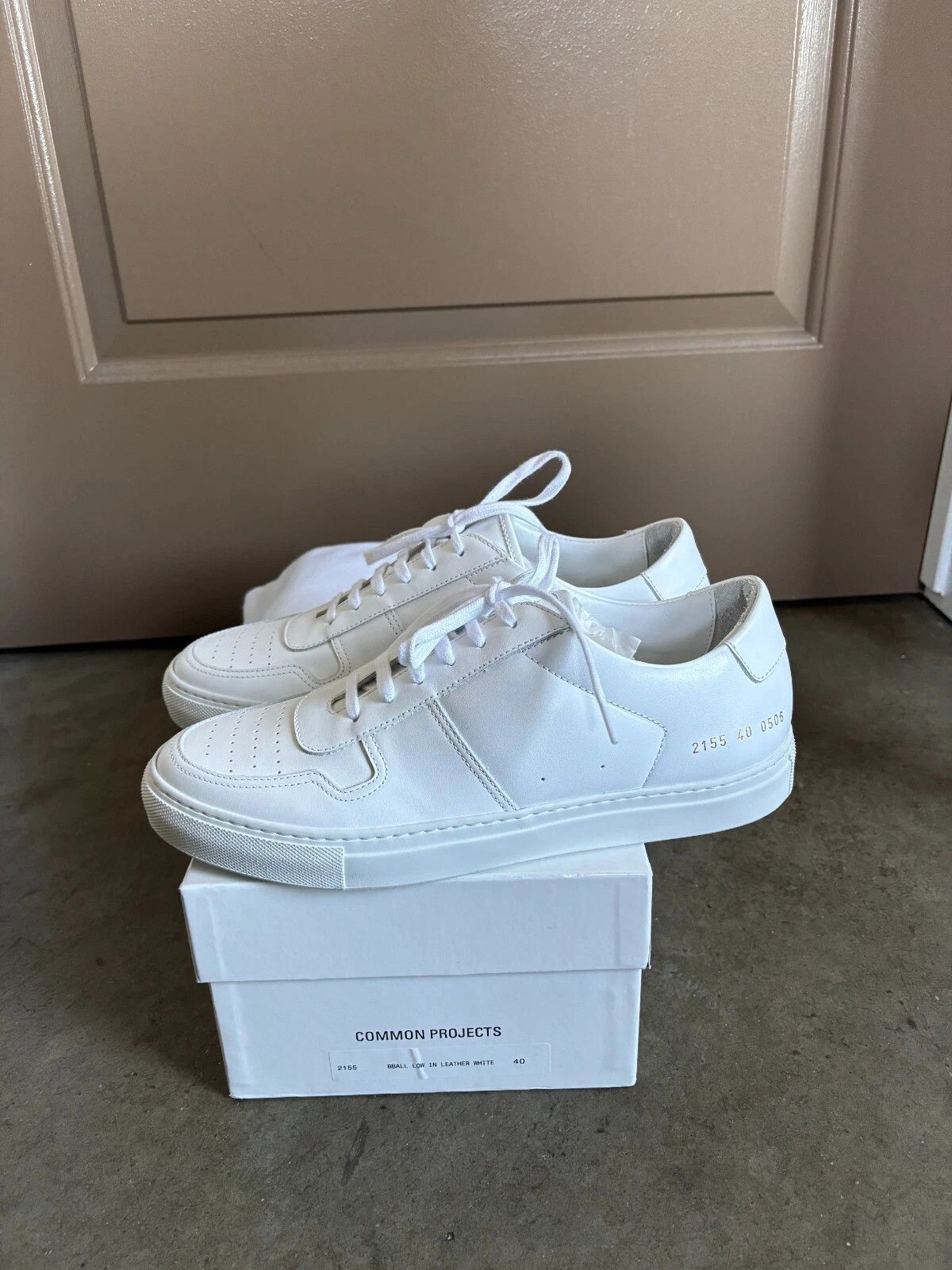 Common Projects Common Projects BBall Low In Leather White - Size 40 Size US 7 / EU 40 - 4 Thumbnail
