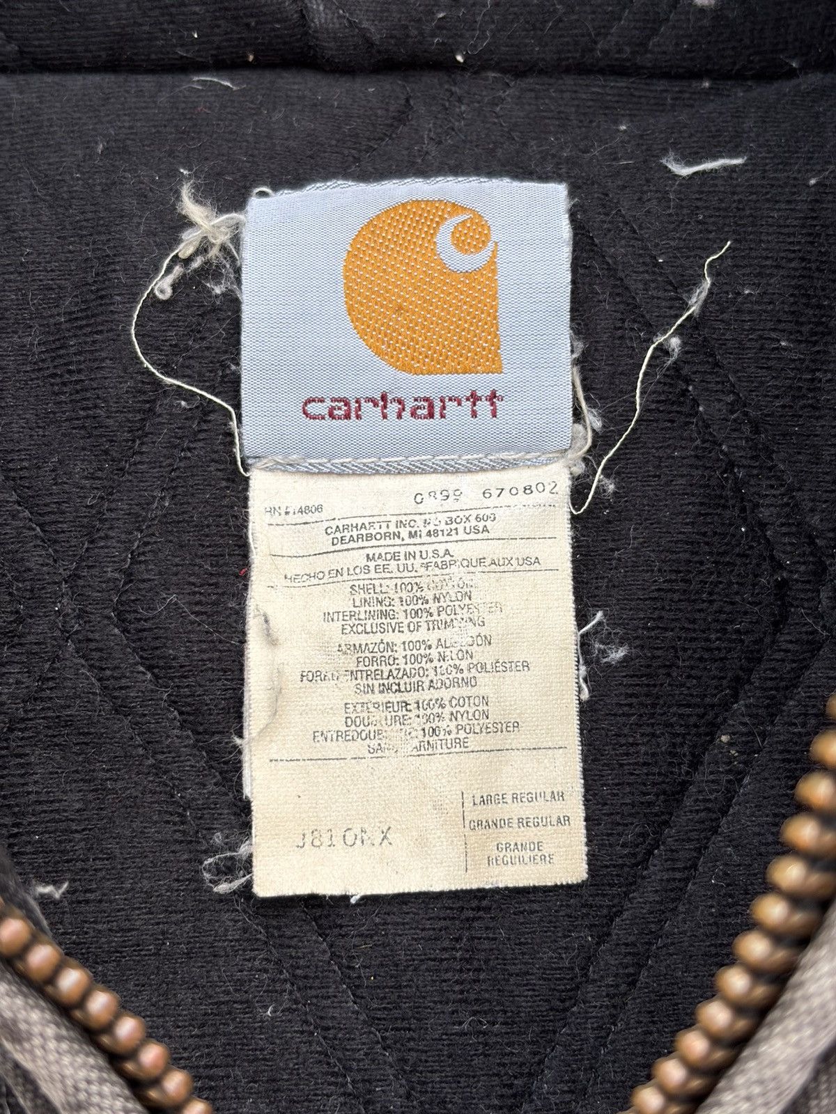 Carhartt Vintage Sunfaded Distressed Carhartt Active Jacket J81 ONX Size US L / EU 52-54 / 3 - 6 Thumbnail