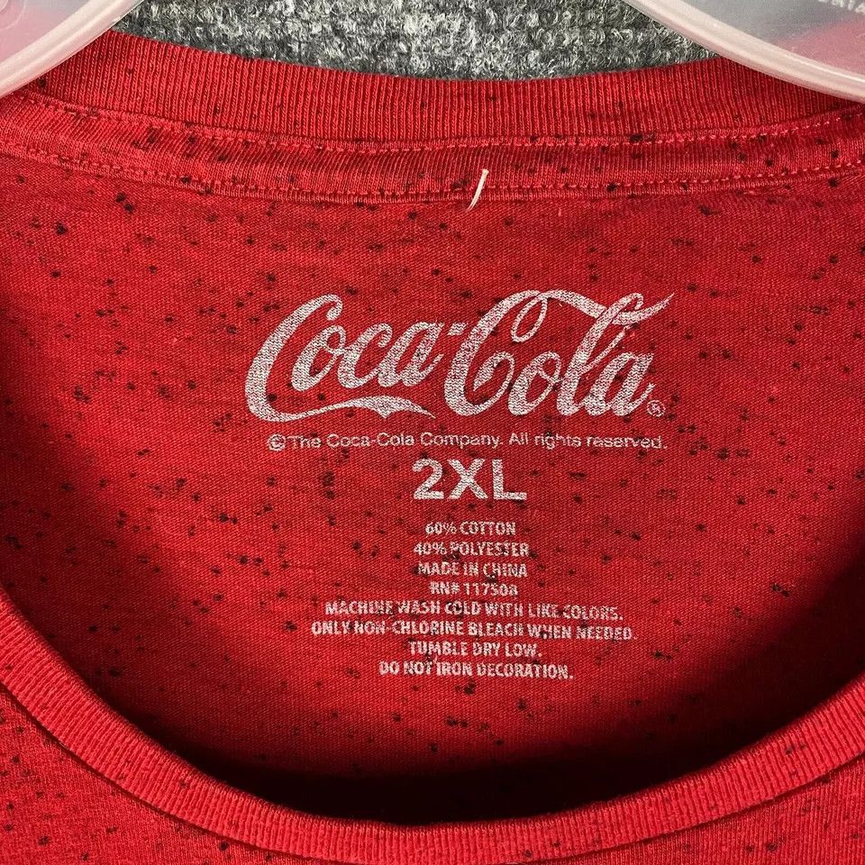 Coca Cola Coca Cola T-Shirt Men's 2XL Short Sleeve Red Adults Cotton Size US XXL / EU 58 / 5 - 3 Thumbnail