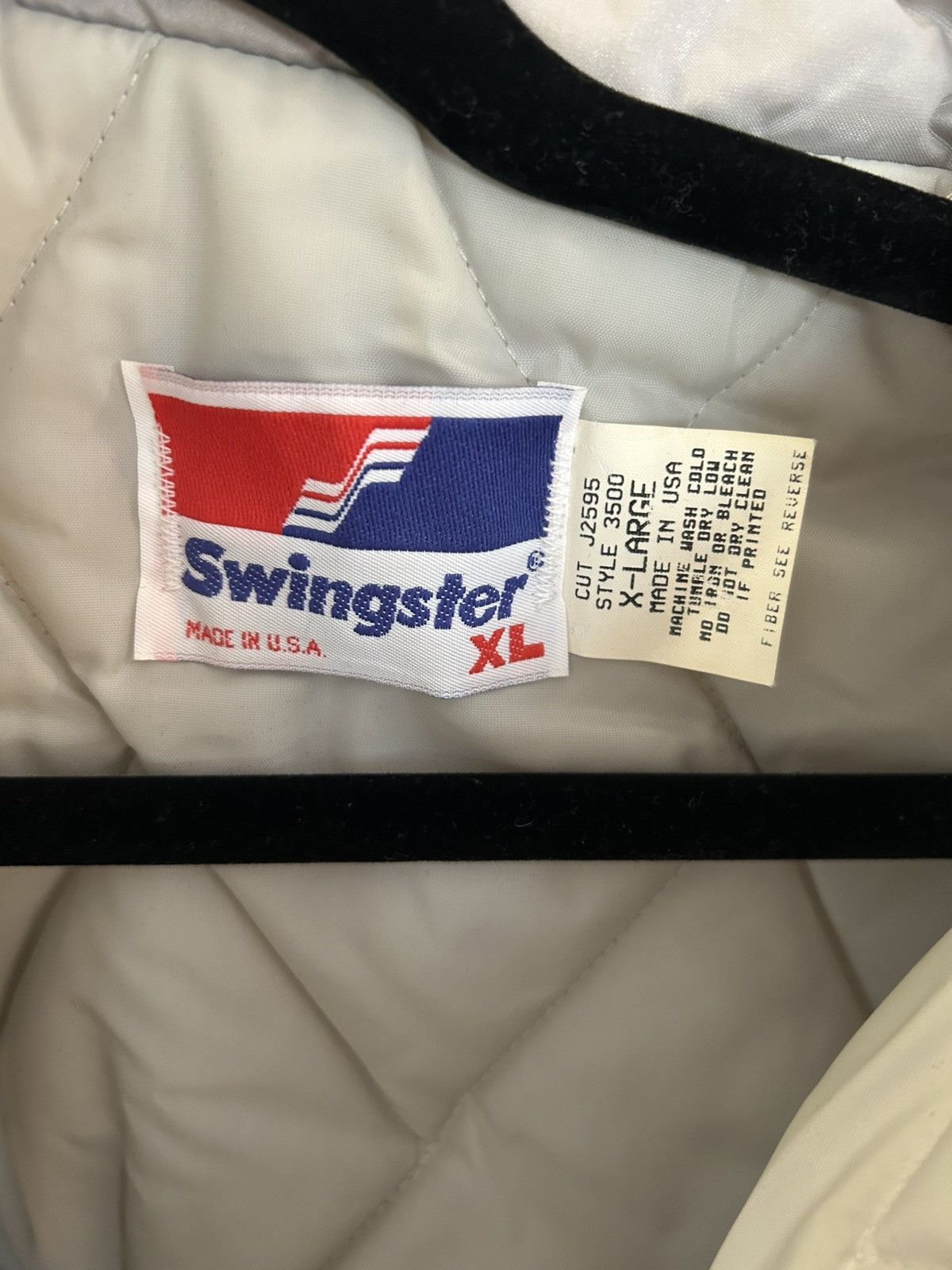 Swingster Vintage 1980s Swingster Firestone Bomber Jacket Size XL Grey Size US XL / EU 56 / 4 - 4 Thumbnail