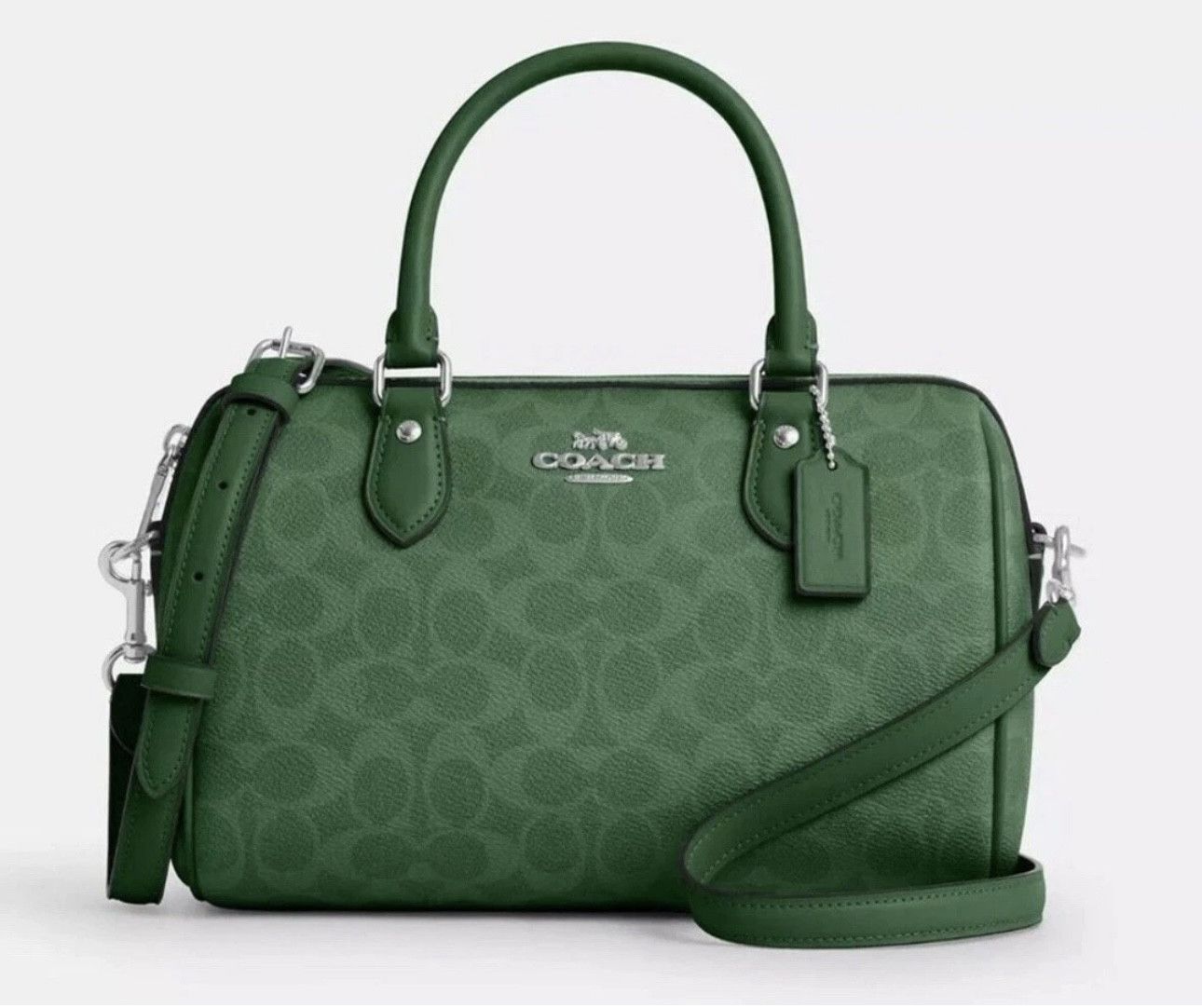 Coach NWT Coach Medium Rowan Satchel Bag In Signature Canvas CV961 Size ONE SIZE - 8 Thumbnail