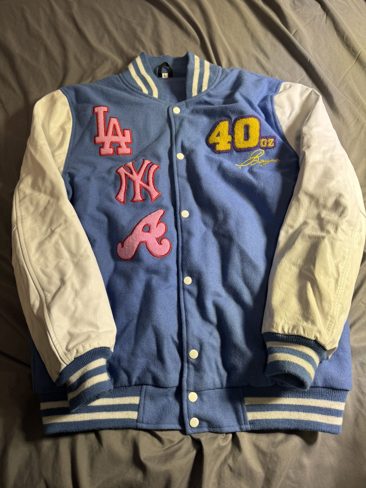 Other Spencer Hodges 40oz Boys Varsity Jacket Large Blue Letterman Size US L / EU 52-54 / 3 - 1 Thumbnail