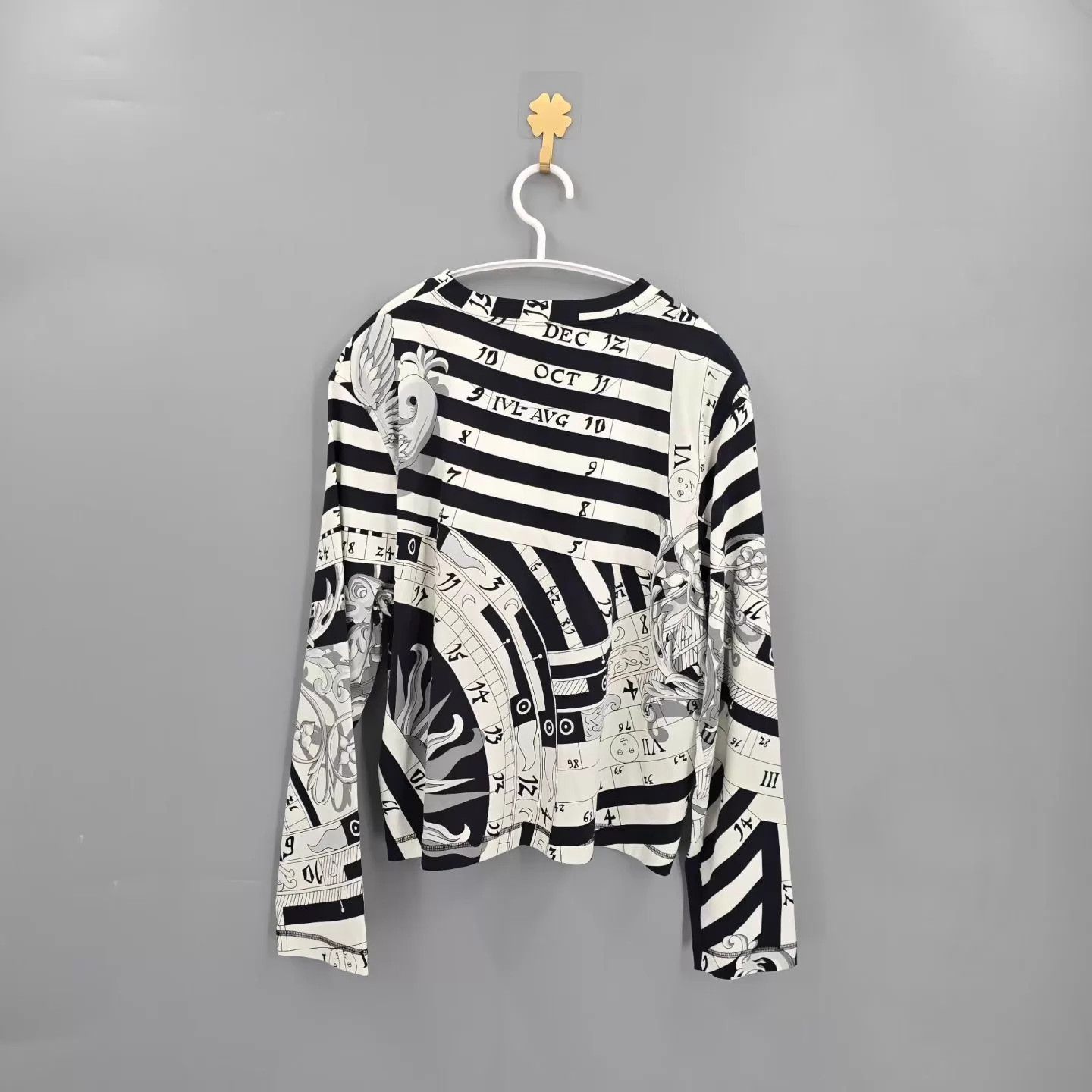 Hermes Hermes Star Map Black & White Print Top Size 36 Size XS / US 0-2 / IT 36-38 - 2 Thumbnail
