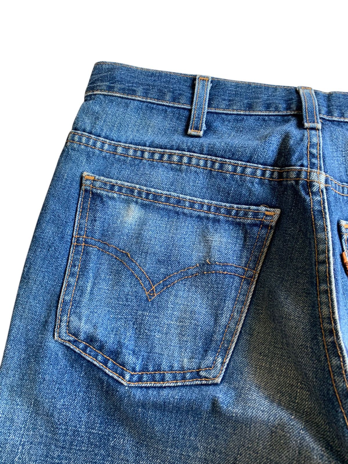 Tornado Mart VINTAGE FLARED LEVIS 646 BOOTCUT DISTRESSED DENIM Size US 32 / EU 48 - 11 Thumbnail