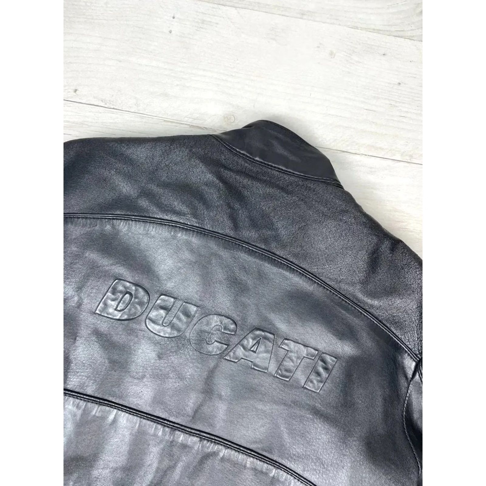 Puma PUMA Motorcycle Jacket Leather Big Logo Racing Moto Bike Y2K Men Size M Black Size US M / EU 48-50 / 2 - 2 Thumbnail