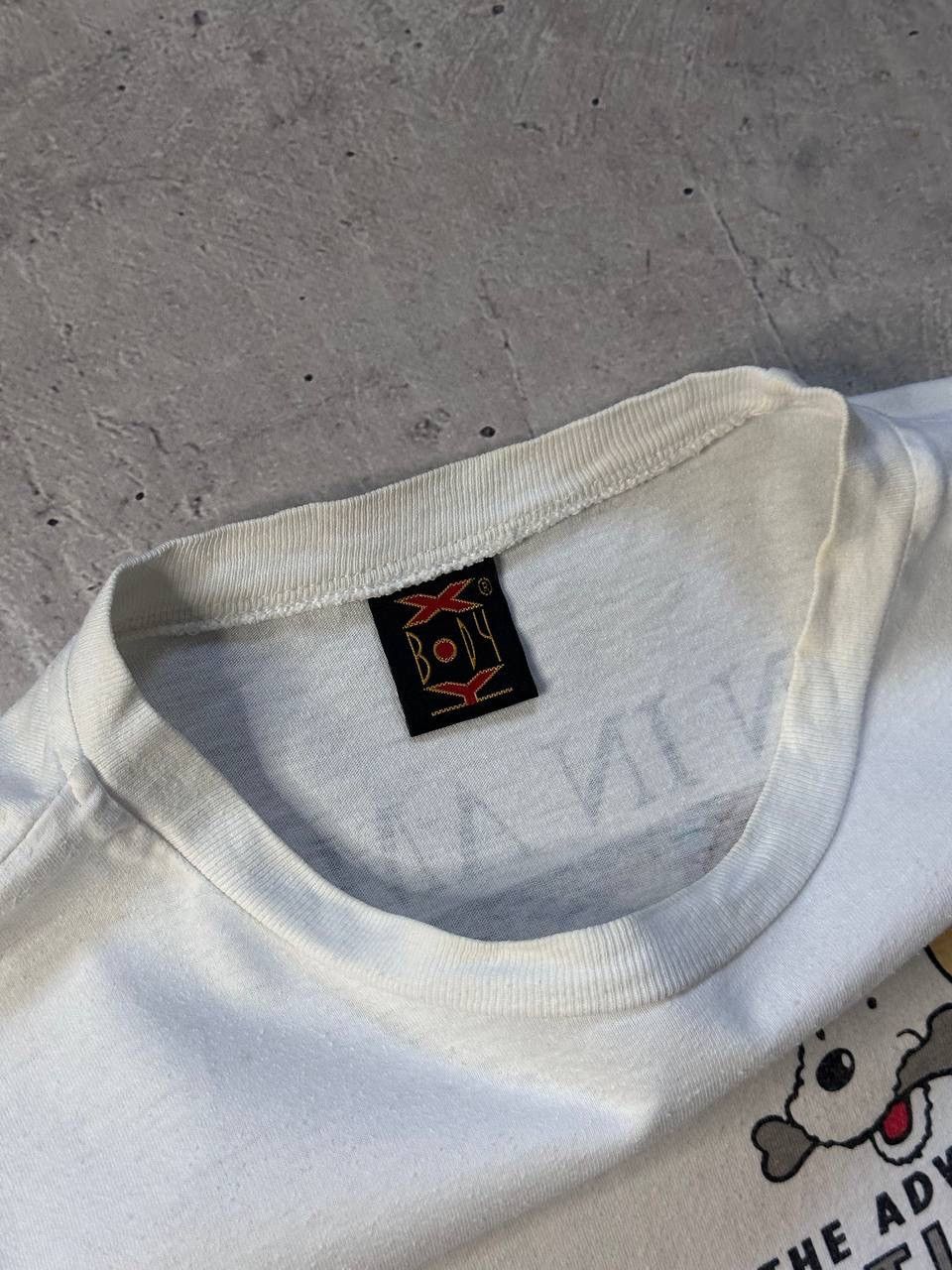 Band Tees × Cartoon Network × Vintage 90s Single Stich TinTin in America The Adventure T-Shirt Size US XL / EU 56 / 4 - 9 Thumbnail