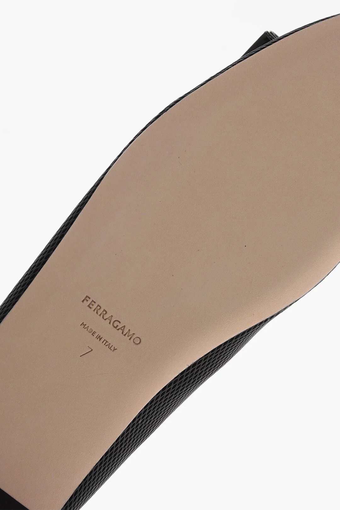 Salvatore Ferragamo og1mm0426 Satin-Effect Leather Ballet Flats in Black Size US 8 / IT 38 - 5 Thumbnail