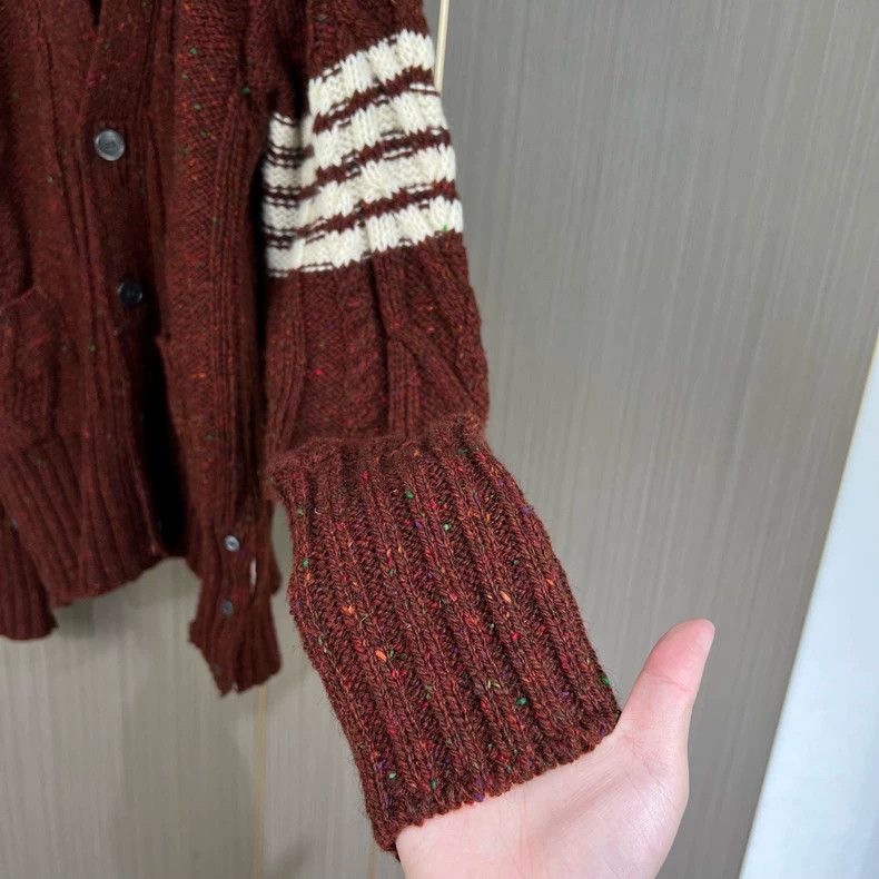 Thom Browne Thom Browne size3 Rough knit striped sweater Size US L / EU 52-54 / 3 - 4 Thumbnail
