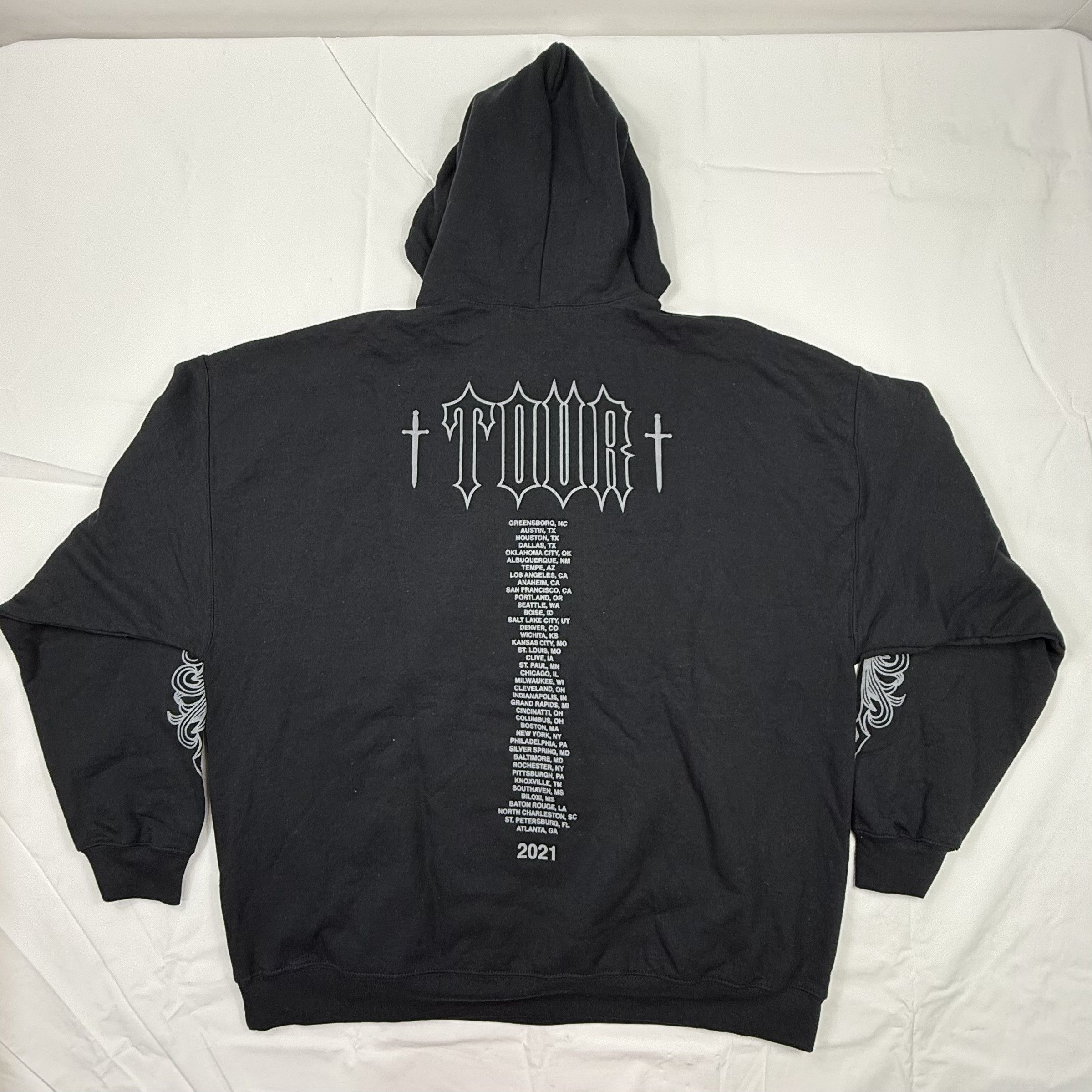 Other The Thread Shop 2021 Tour Hoodie Black Greek Letter Sleeve Size US XXL / EU 58 / 5 - 1 Thumbnail