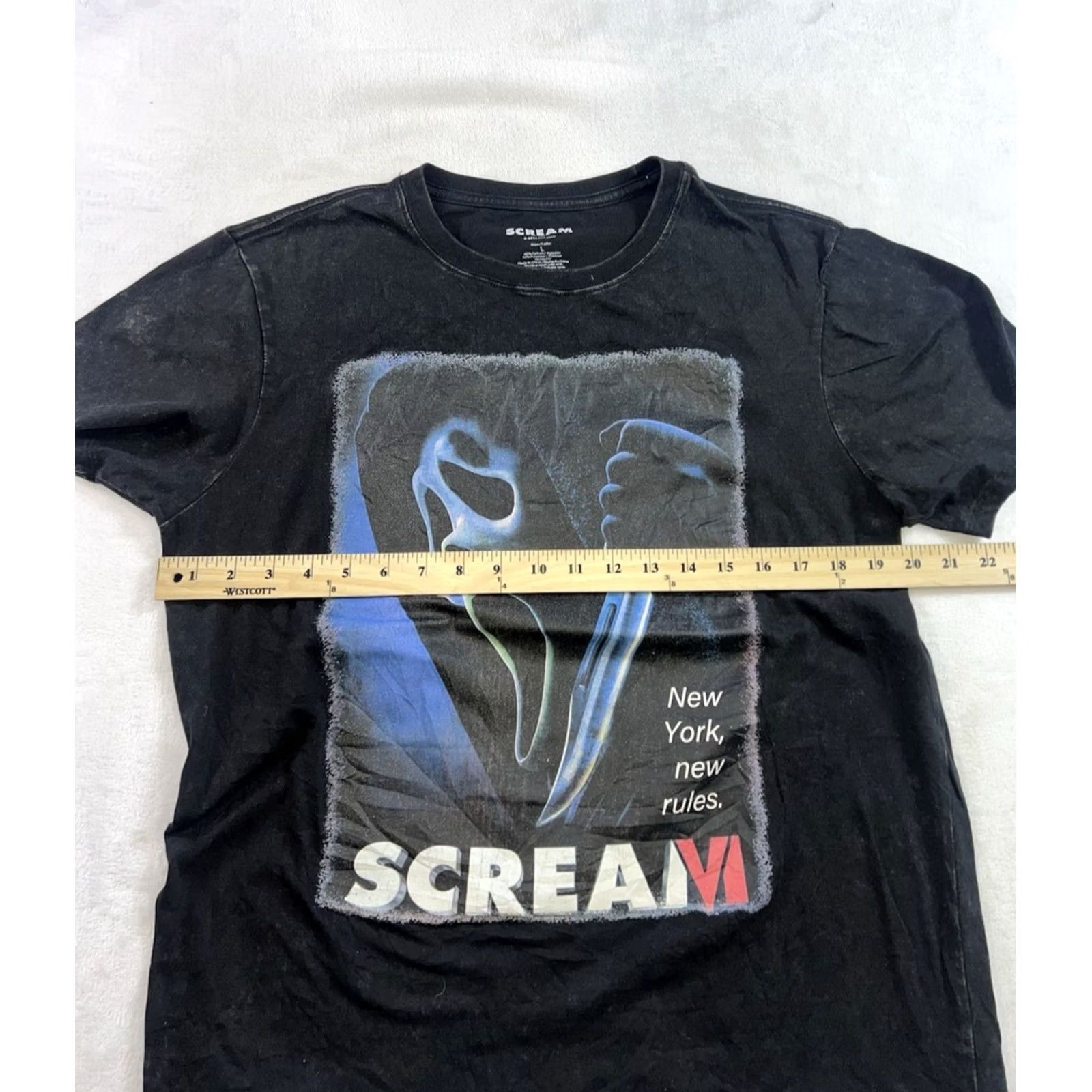 Vintage Scream Shirt Men's Black Ghostface Horror Movie T-Shirt L Size US L / EU 52-54 / 3 - 2 Thumbnail