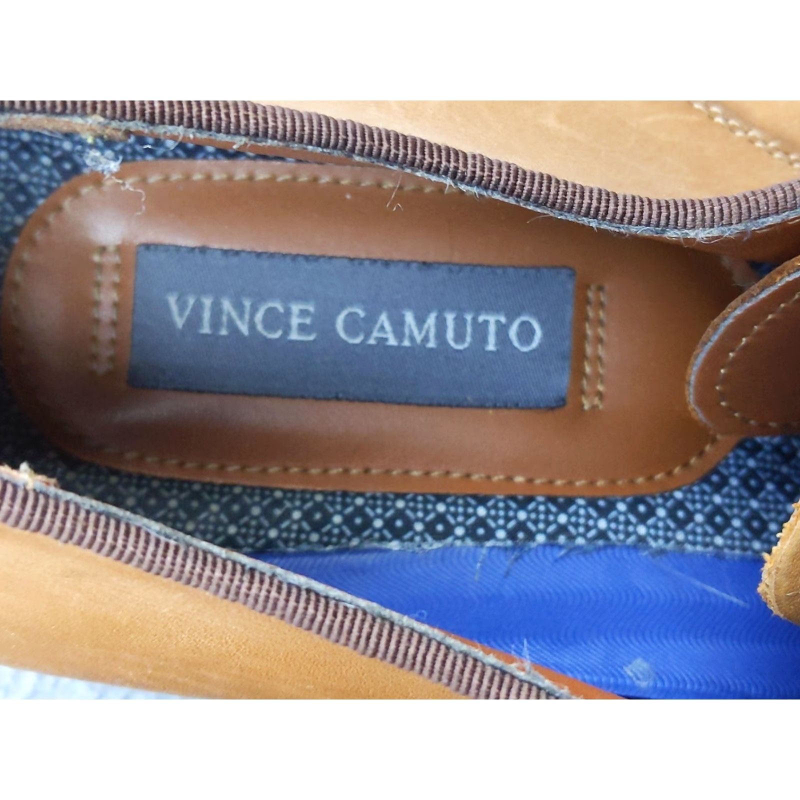 Vince Camuto Vince Camuto Shoes Mens Derby Dress Cap Toe Leather Brown 12M Rubber Sole Leather Upper Mens Shoes Cap Toe Derby Dress Brown Vince Camuto Mens 12M NFL Size ONE SIZE - 3 Thumbnail
