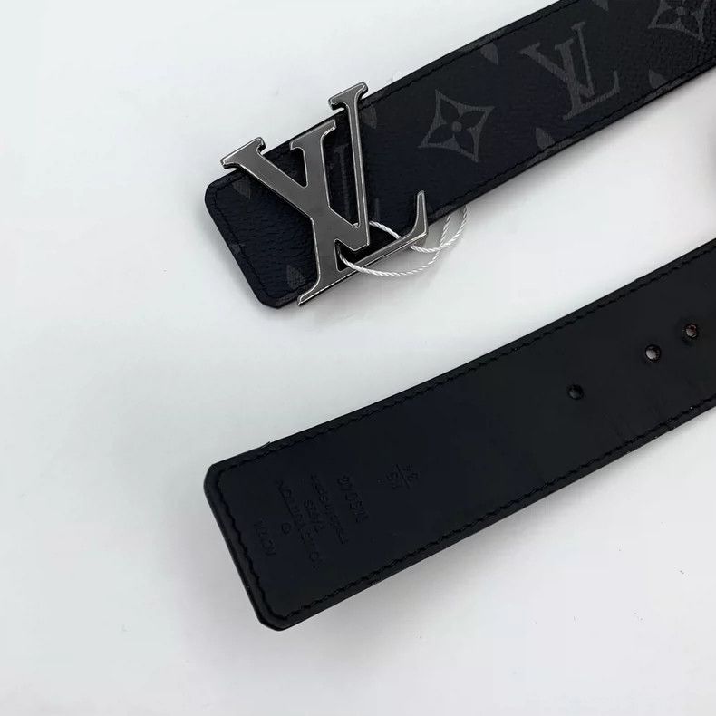 Louis Vuitton Louis Vuitton Black logo print logo smooth buckle waistban Size ONE SIZE - 5 Thumbnail