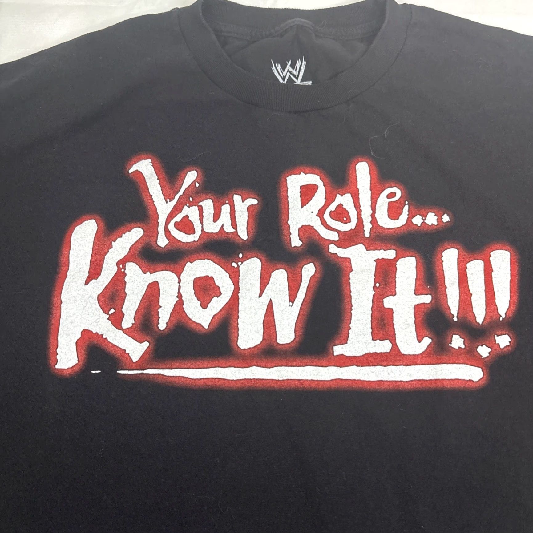 Etro WWE T Shirt Mens 3XL Black Retro The Rock Your Role Know It Your Mouth Shut It Size US XXL / EU 58 / 5 - 2 Thumbnail
