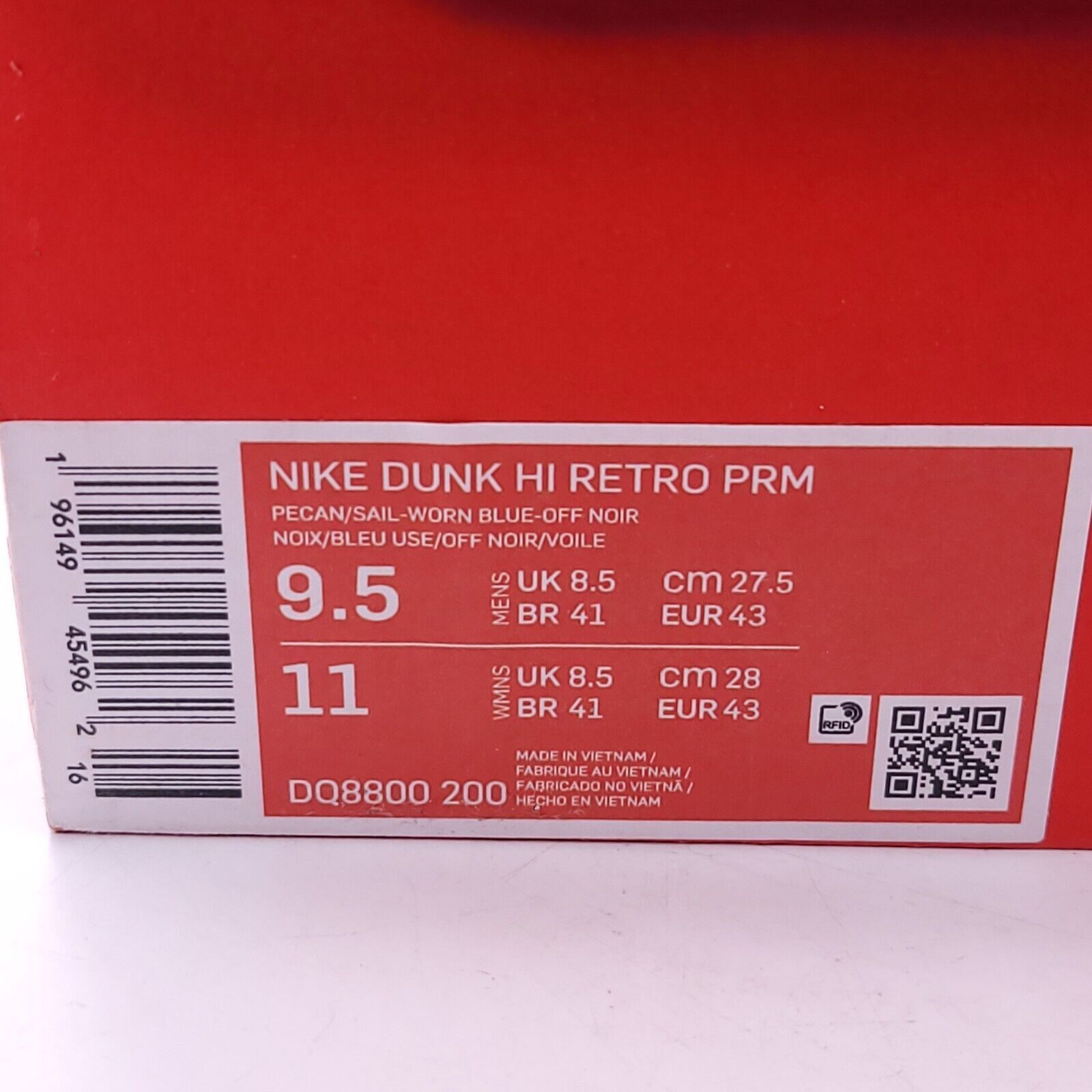 Nike Nike Dunk HI Retro Basketball Shoe Mens Size 9.5 DQ8800-200 Size US 9.5 / EU 42-43 - 9 Thumbnail