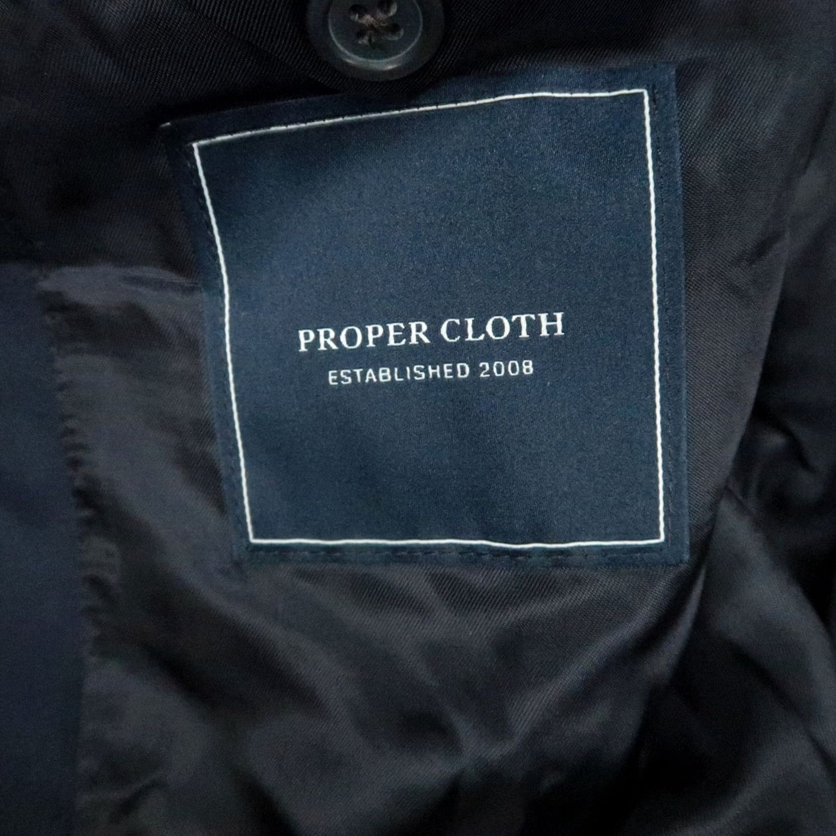 Proper Cloth Proper Cloth Blazer Mens 42R Blue Wool Made To Measure Custom Stretch Jacket Size 42R - 3 Thumbnail
