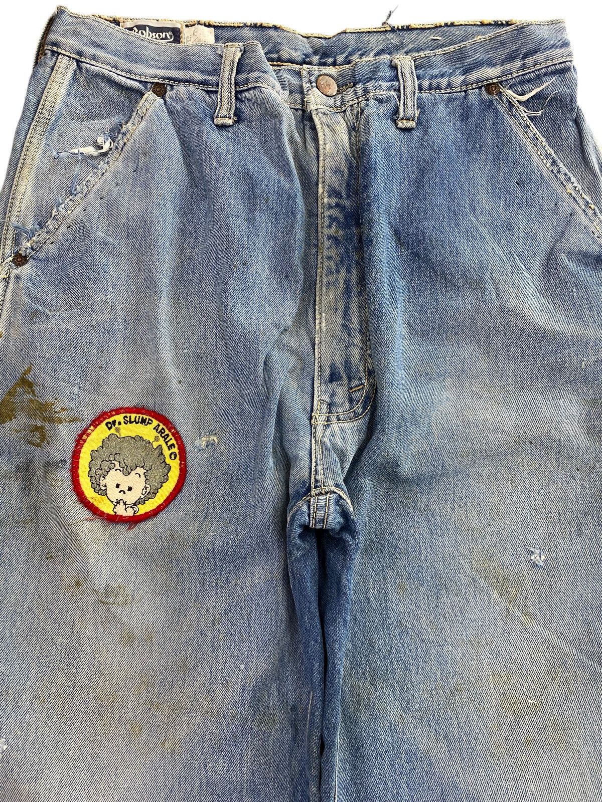 Japanese Brand Japanese Brand Faded Wide Leg Jeans with Dr. Slump Patch Size US 31 - 2 Thumbnail