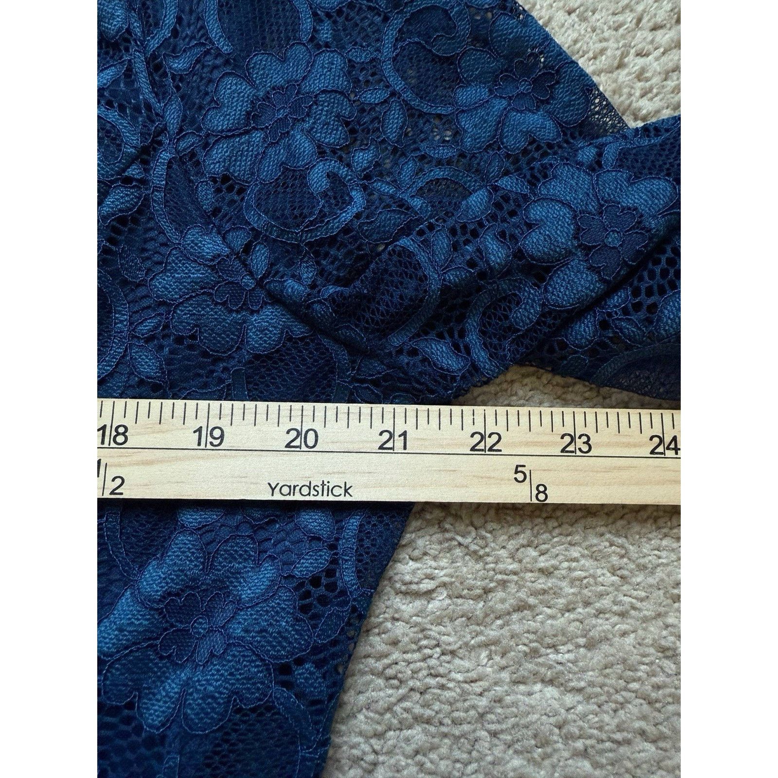 Isaac Mizrahi IMNYC Isaac Mizrahi Dress Navy Lace Bell Sleeve A-Line Mini Size XL / US 12-14 / IT 48-50 - 6 Thumbnail