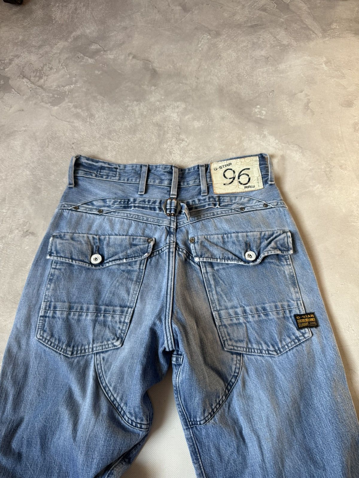 G-Star Vintage G-Star Raw Elwood Buckleback Distressed Jeans Size US 30 / EU 46 - 5 Thumbnail
