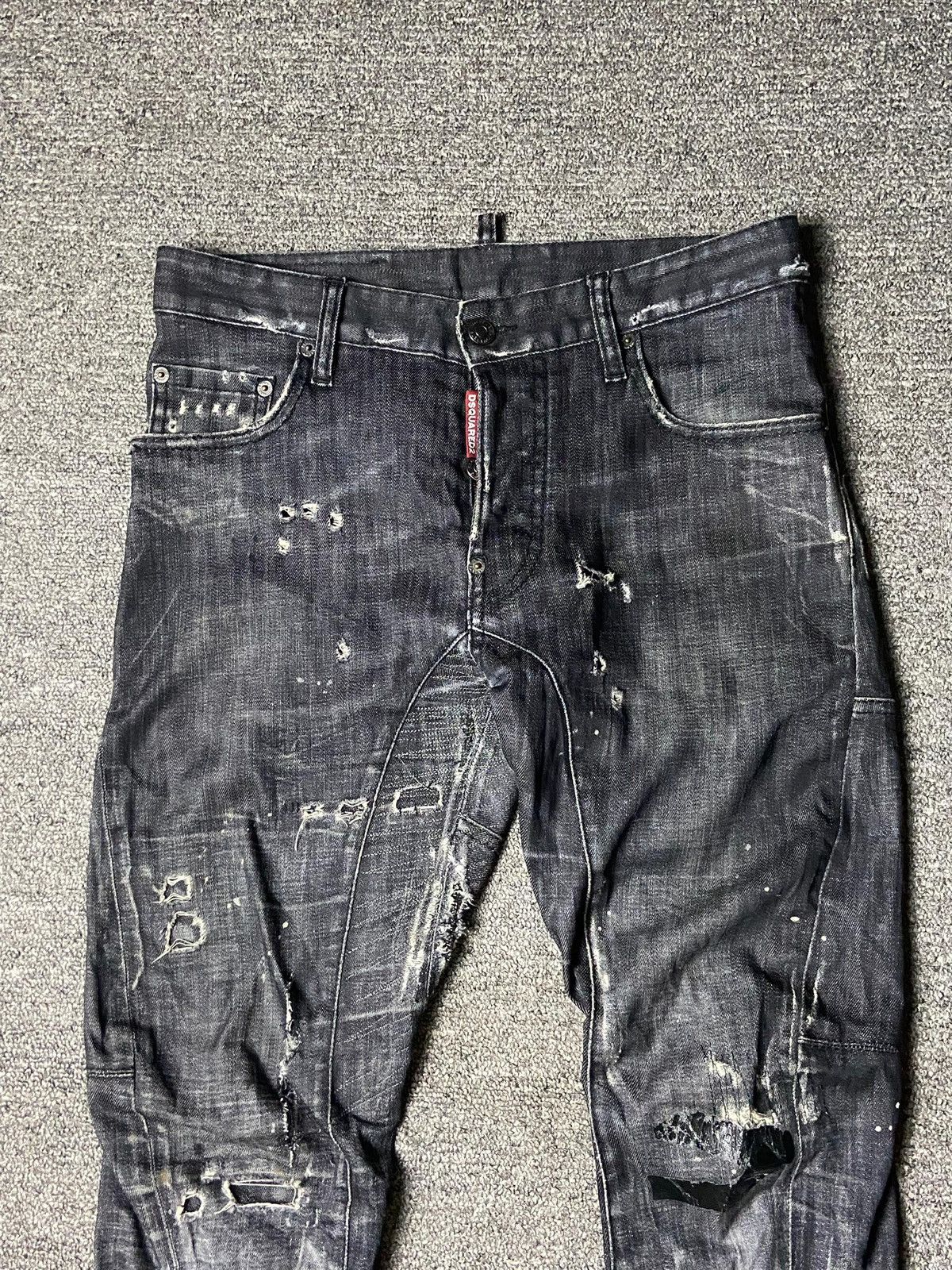 Dsquared2 DSQUARED2 Distressed Denim Ripped Jeans (141) Size US 31 - 7 Thumbnail