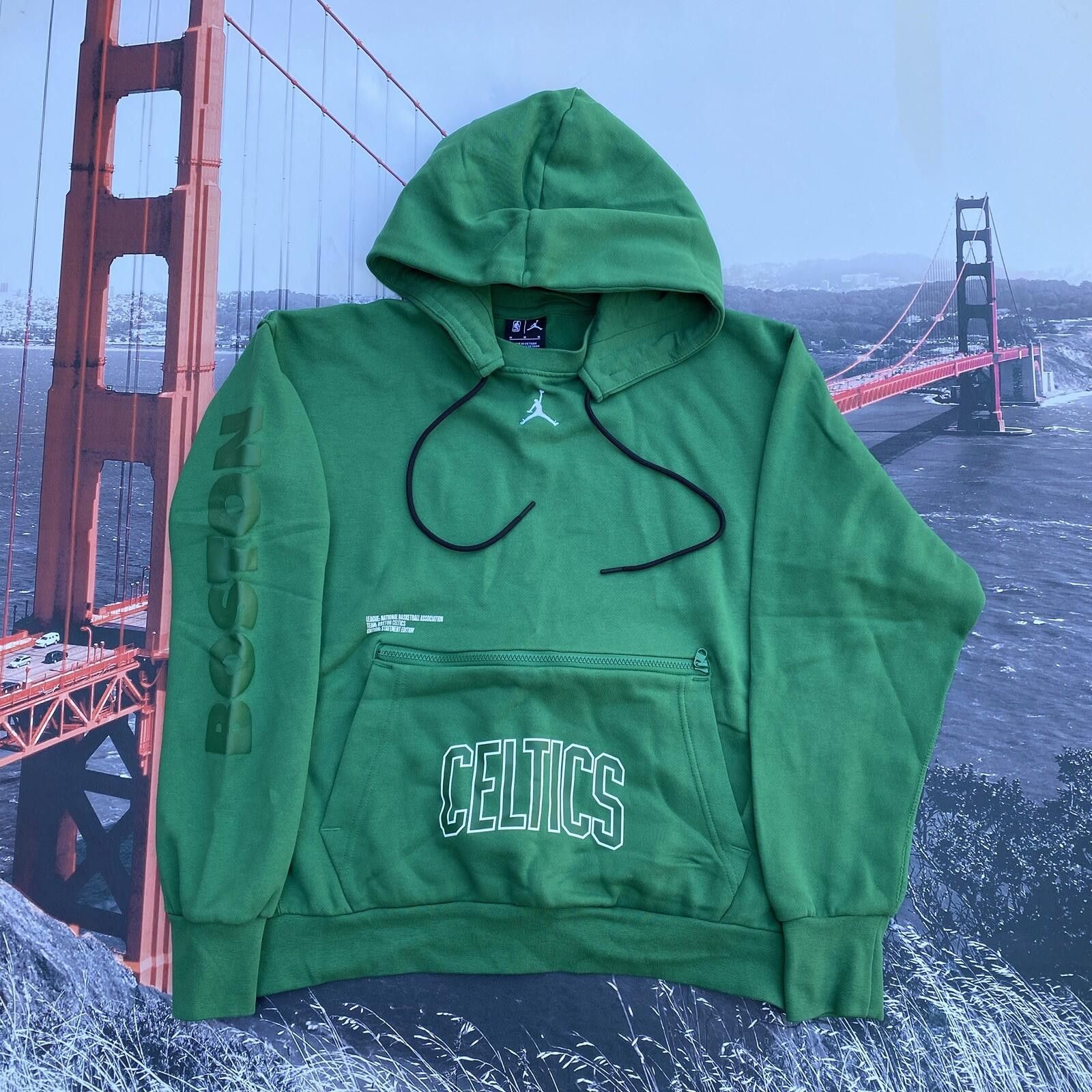 Nike Jordan NBA Boston Celtics Hoodie Men Size M Green Statement Size ONE SIZE - 2 Thumbnail