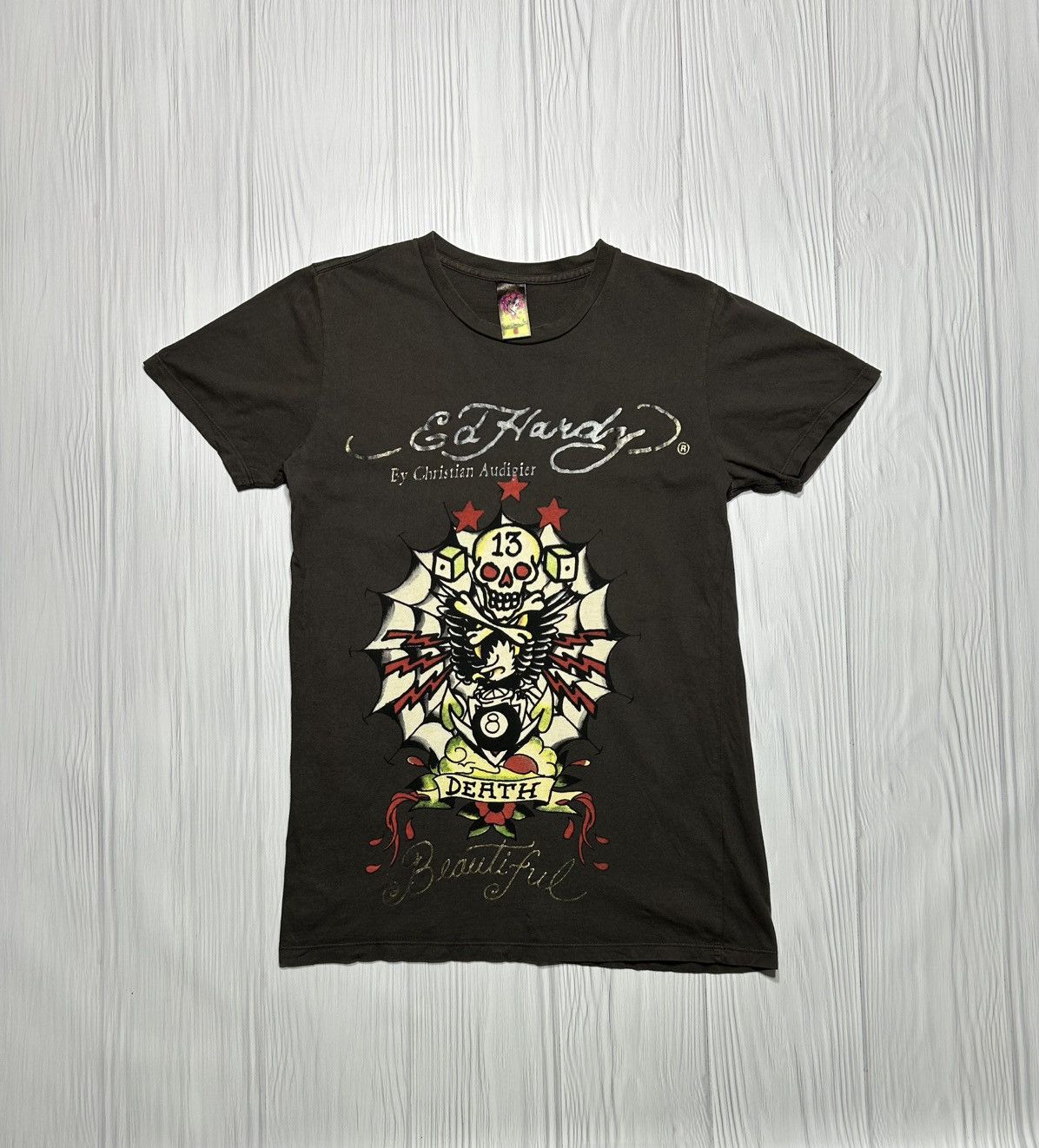 Ed Hardy Vintage Y2K Ed Hardy Death 13 T-Shirt Size S Size US S / EU 44-46 / 1 - 1 Thumbnail