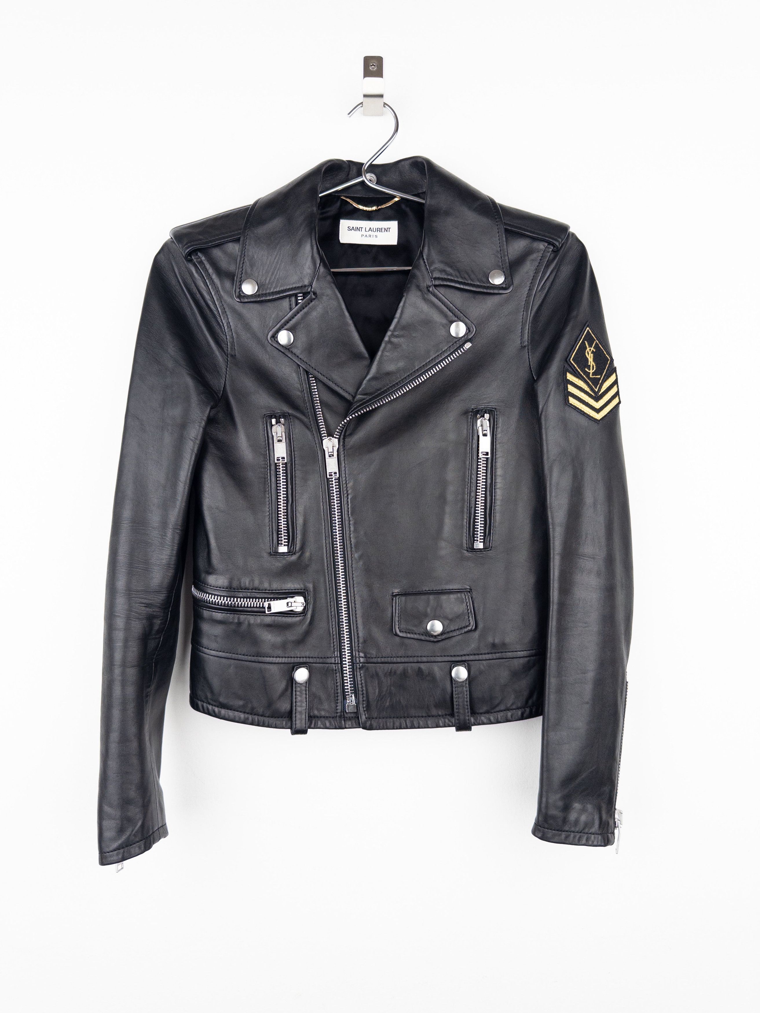 Saint Laurent Paris Saint Laurent AW17 Perfecto Biker Patch Leather Jacket Size XS / US 0-2 / IT 36-38 - 1 Thumbnail