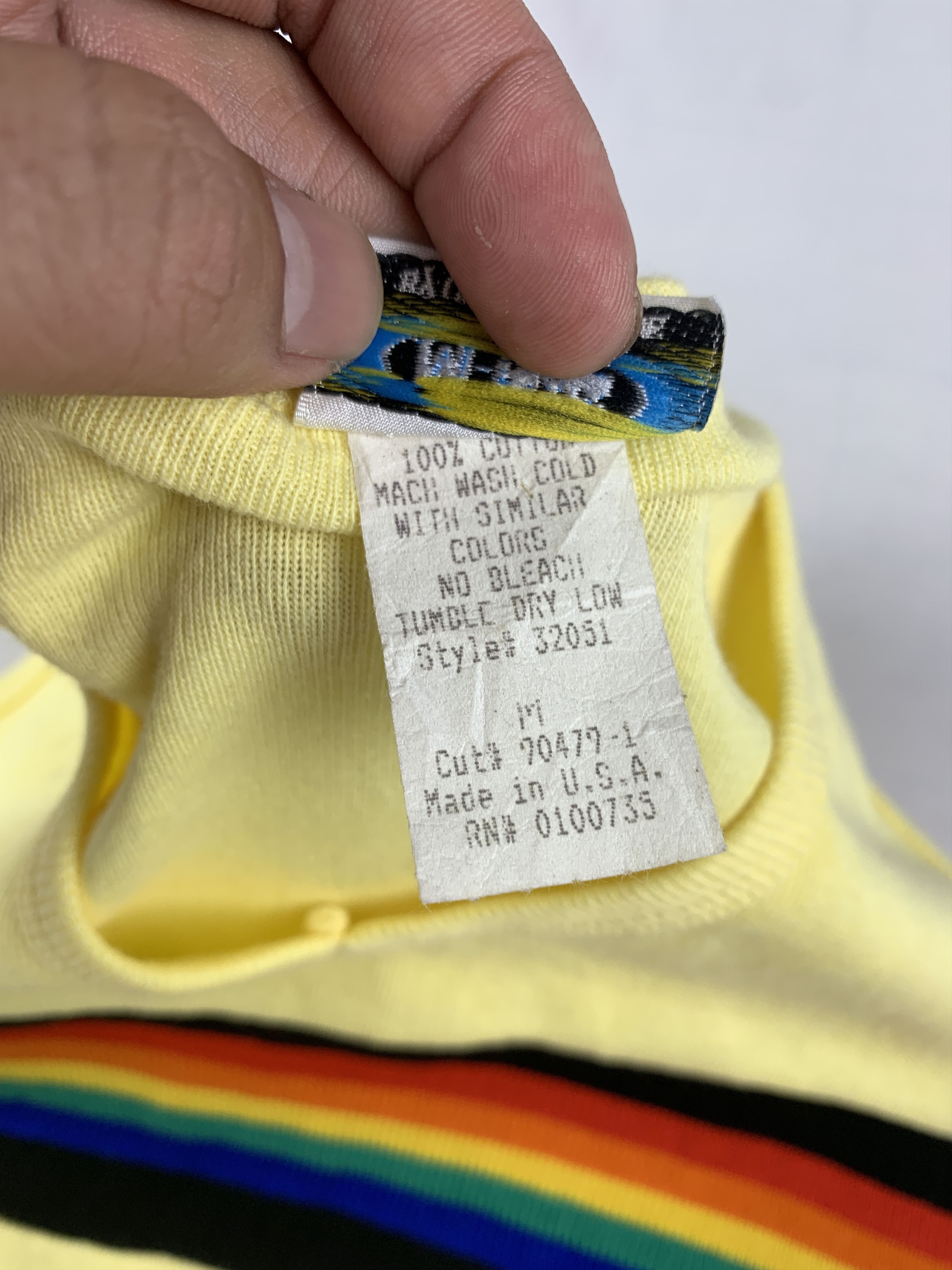 Japanese Brand M-Fast USA Yellow Rainbow Sleeveless Top (M) Size US M / EU 48-50 / 2 - 8 Thumbnail