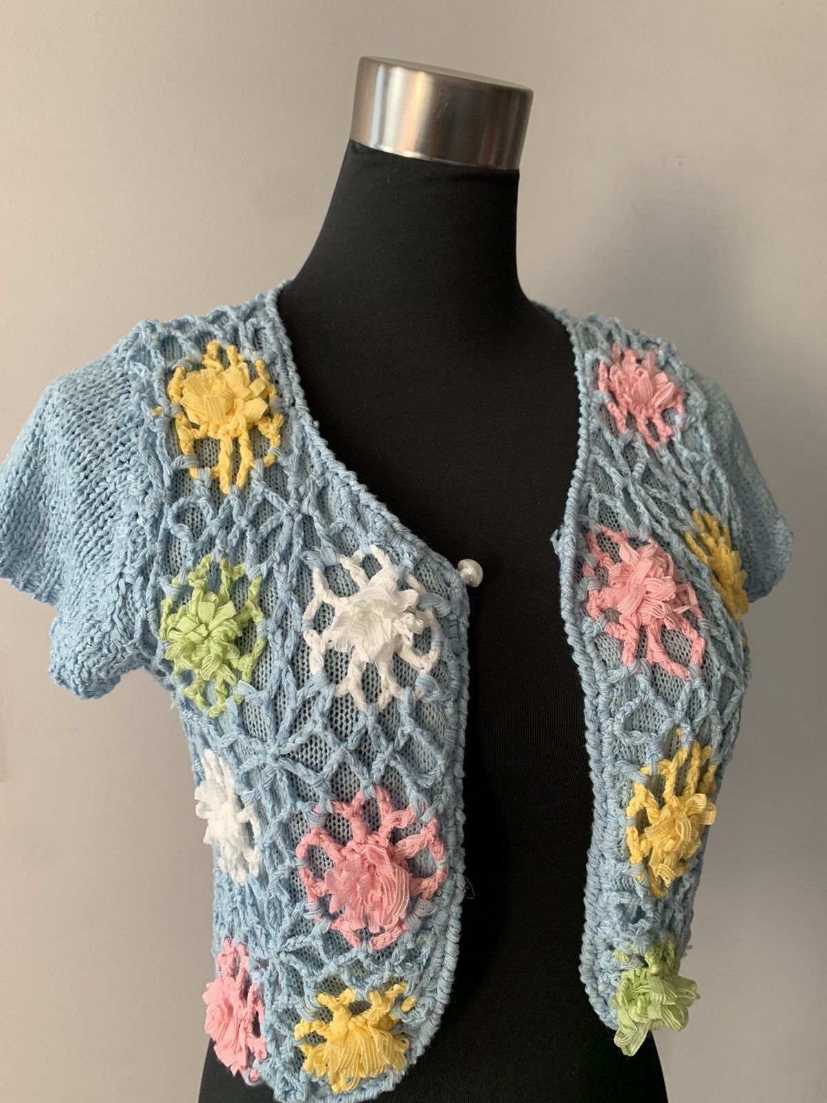 Vintage Vintage 90s y2k Hand Stitched Crochet Top Size S / US 4 / IT 40 - 11 Thumbnail