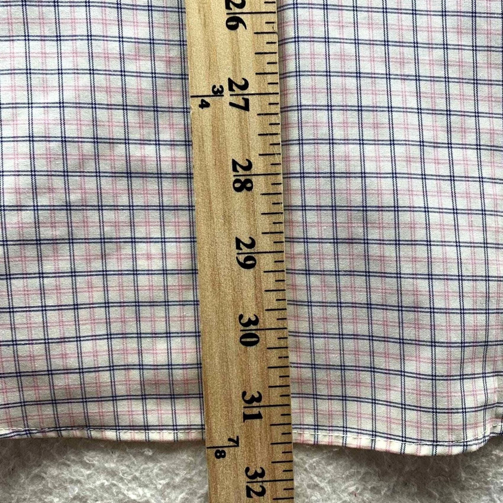 Ralph Lauren Lauren Ralph Lauren Mens Dress Shirt 15.5 32/33 Pink Blue Check Spread Collar Size 40R - 7 Thumbnail
