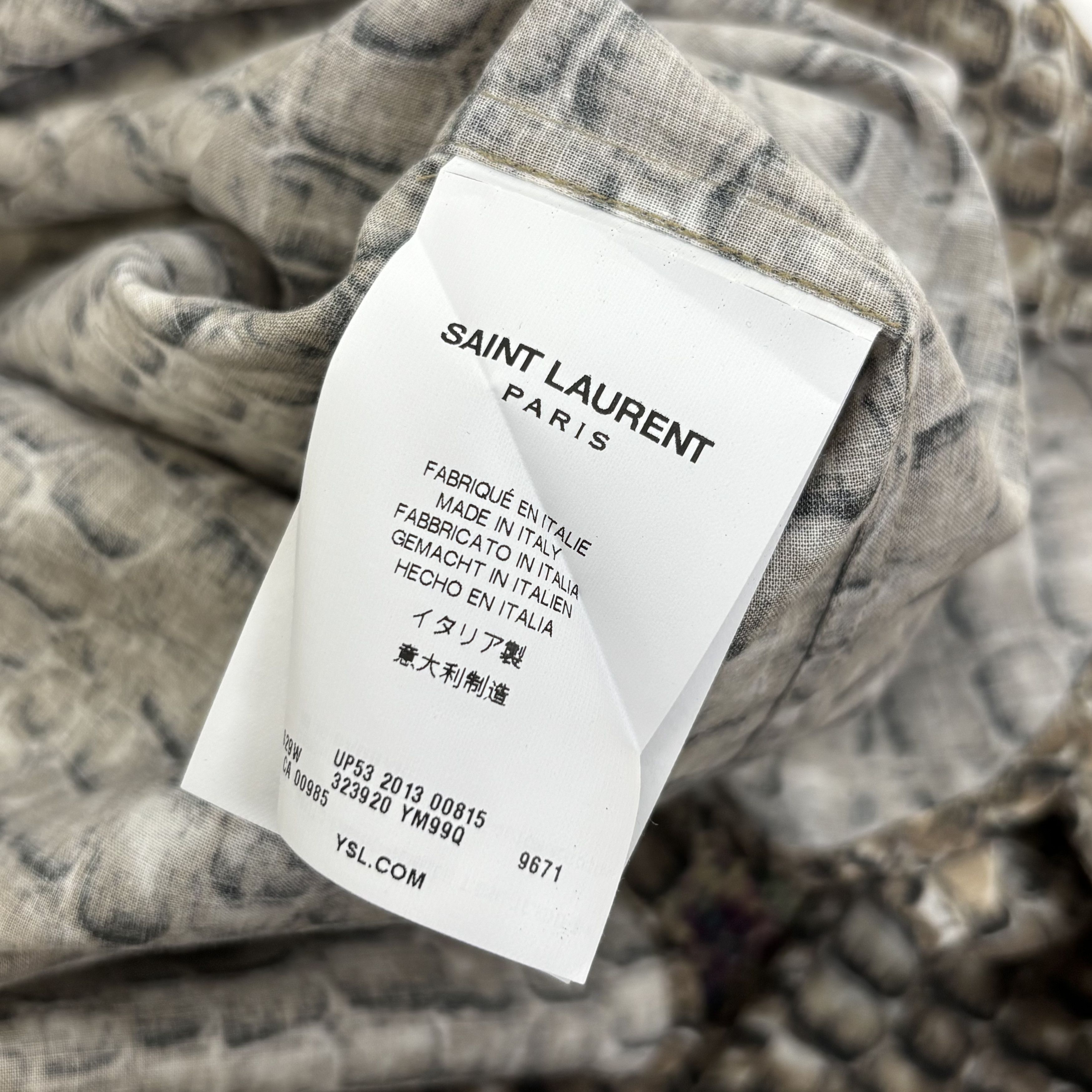 Saint Laurent Paris Saint Laurent Snake Shirt Size US L / EU 52-54 / 3 - 4 Thumbnail