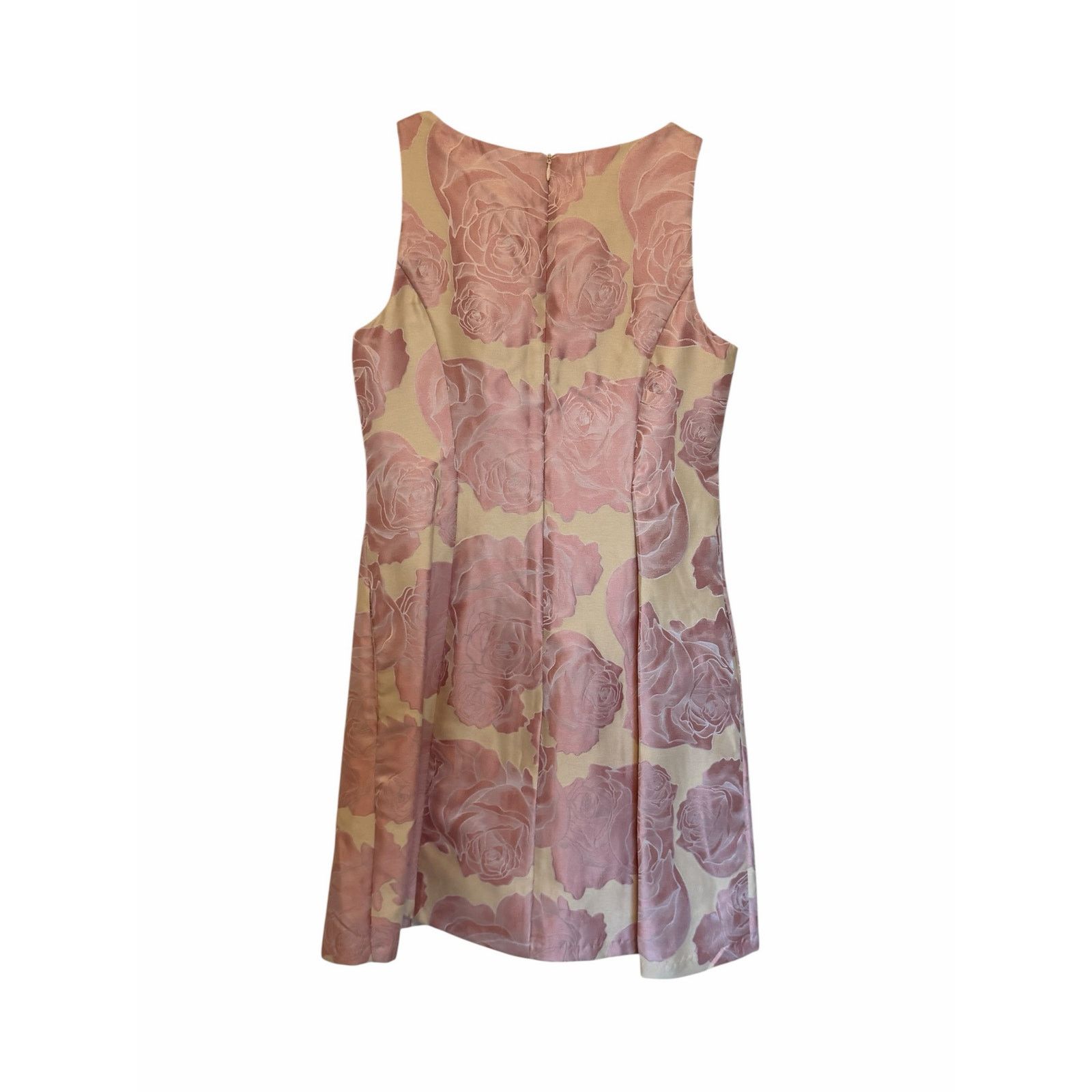 Other Pink Cream V-Neck Sleeveless Formal Pocketed Midi Dress Size XS / US 0-2 / IT 36-38 - 7 Thumbnail