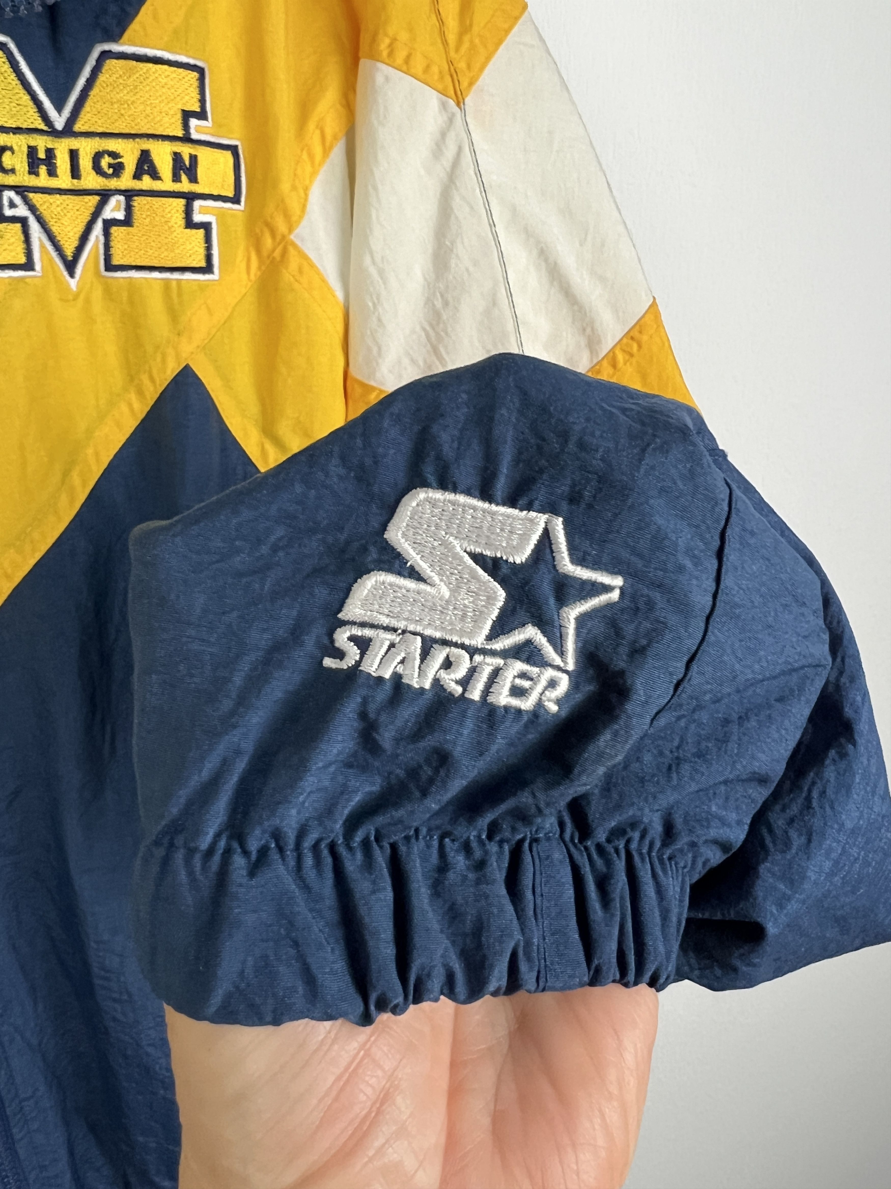 Starter Vintage Michigan Wolverines Jacket Track Top Windbreaker Size US M / EU 48-50 / 2 - 6 Thumbnail