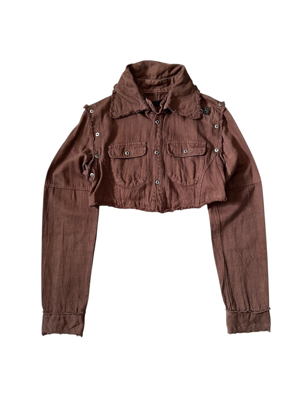 14th Addiction × GOSTAR DE FUGA × Japanese Brand Fuga Detached Lace-Up Button Shirt Jacket Size US XS / EU 42 / 0 - 4 Thumbnail