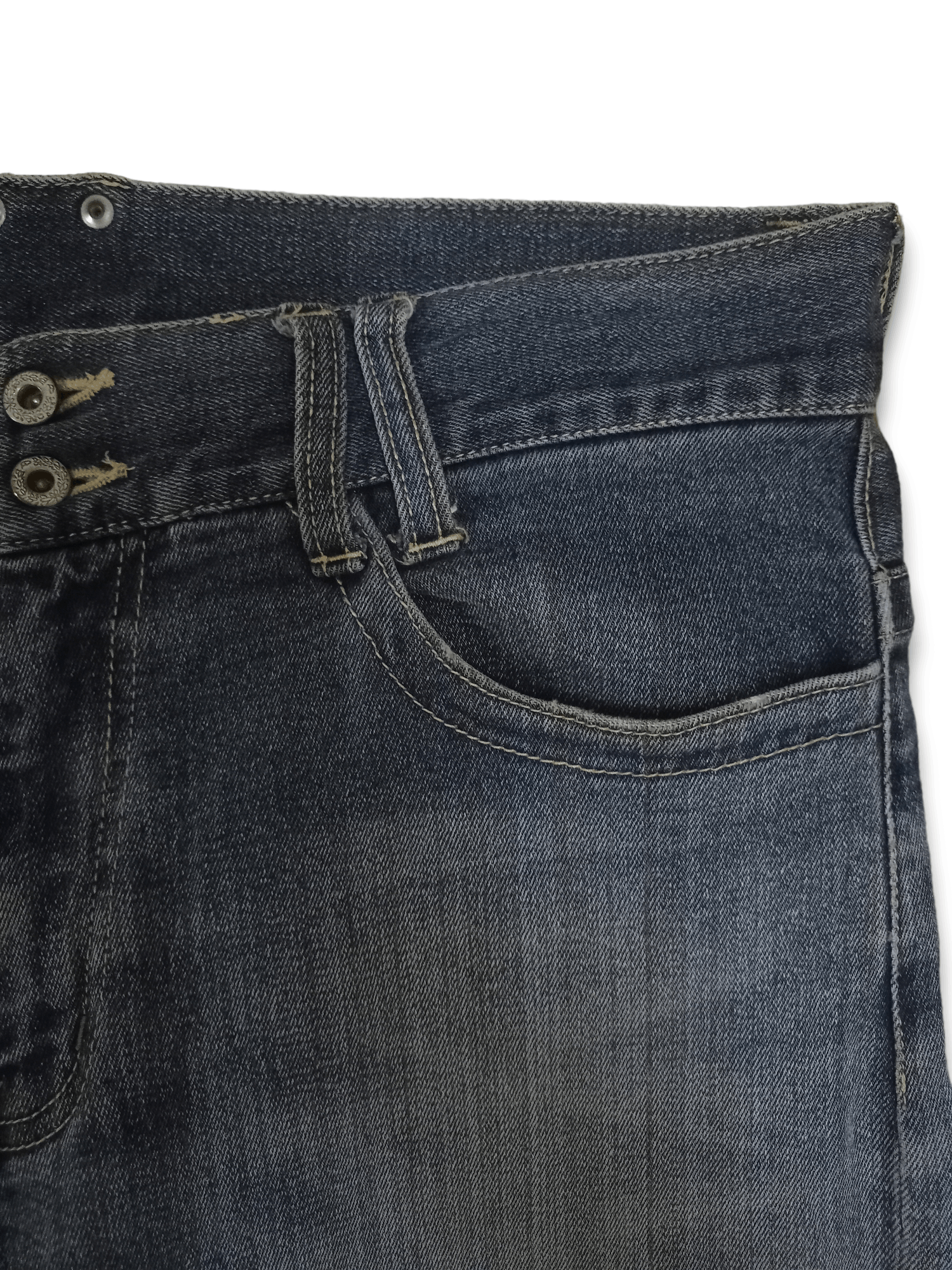 Japanese Brand Vintage Japanese Brand Blue Wash Distressed Loose Jeans Size US 33 - 5 Thumbnail