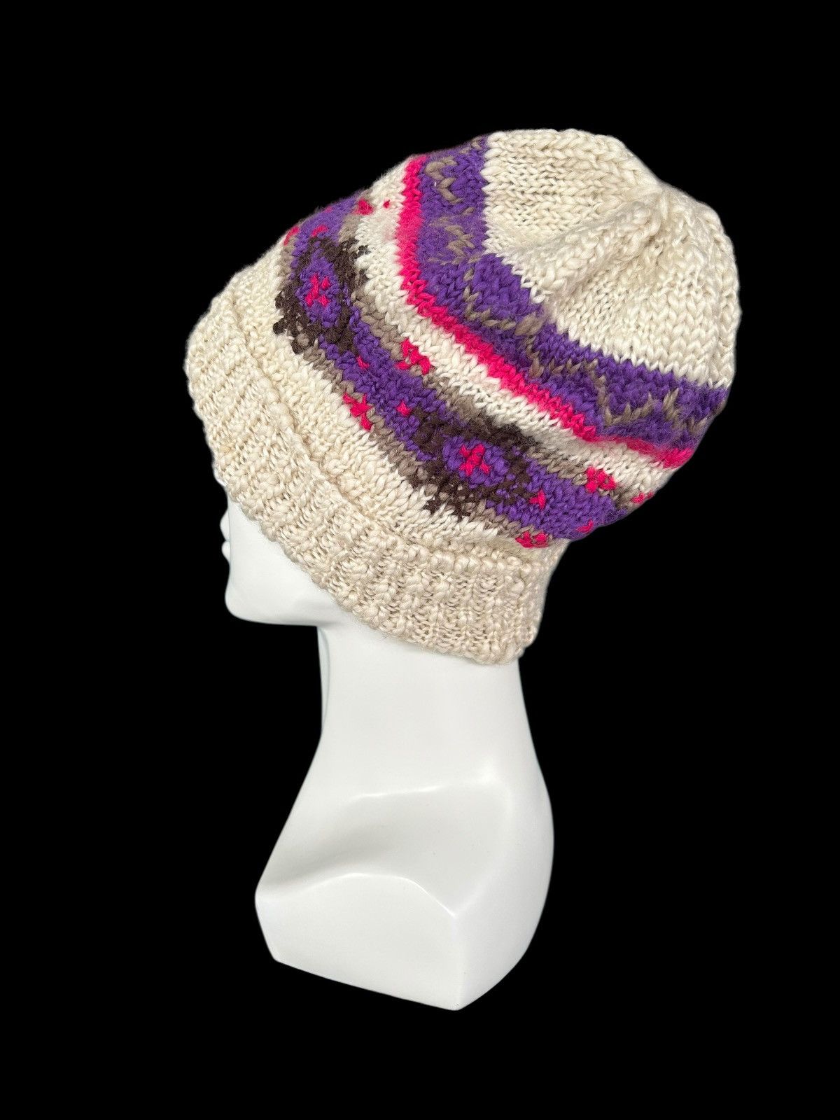 Japanese Brand × Kapital × Vintage Crochet Knitted handmade Beanie Hats Rare ☠️☠️ Size ONE SIZE - 4 Thumbnail