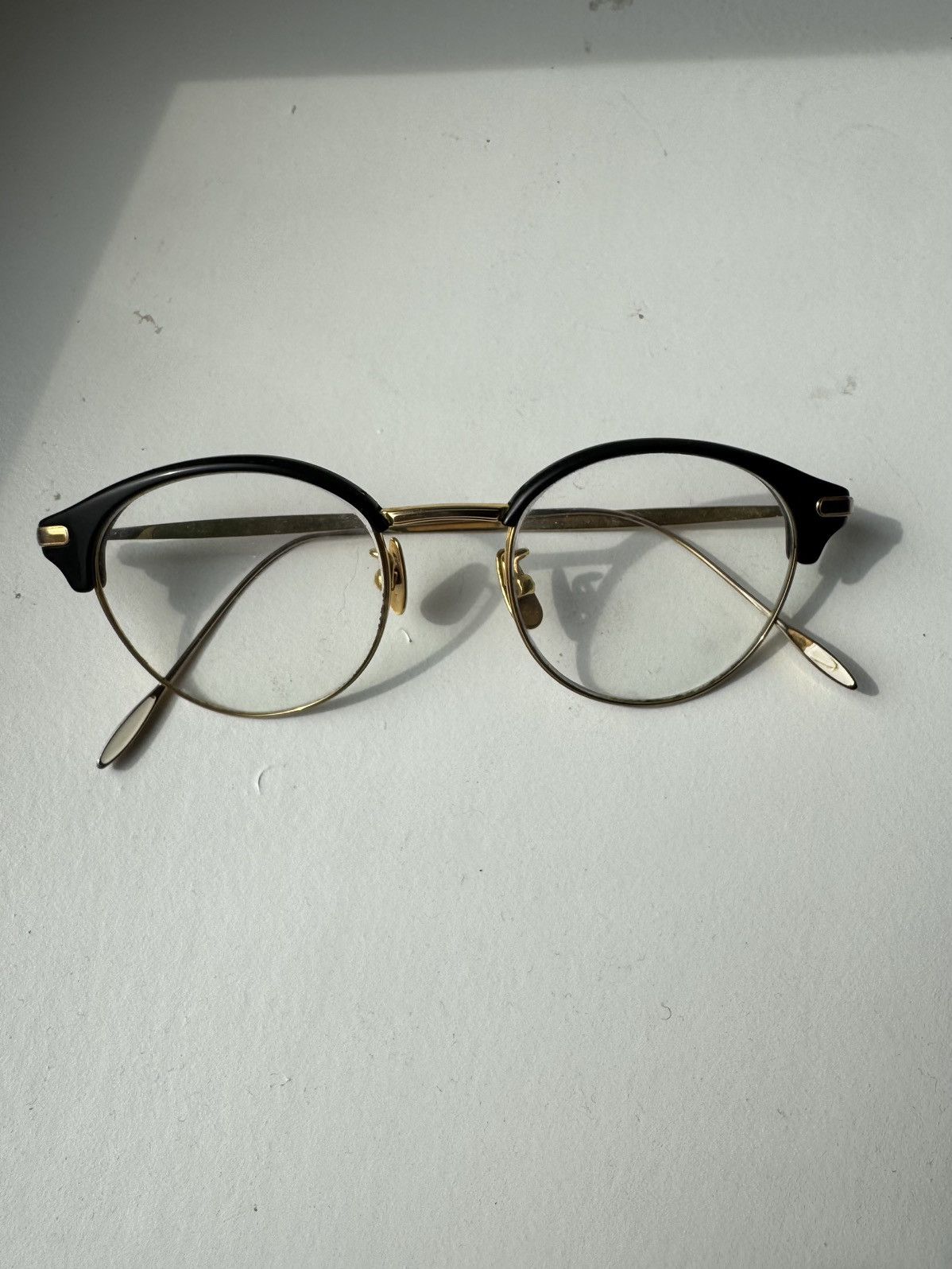 Matsuda Yuichi Toyama Black and Gold Anthony Glasses Size ONE SIZE - 1 Thumbnail