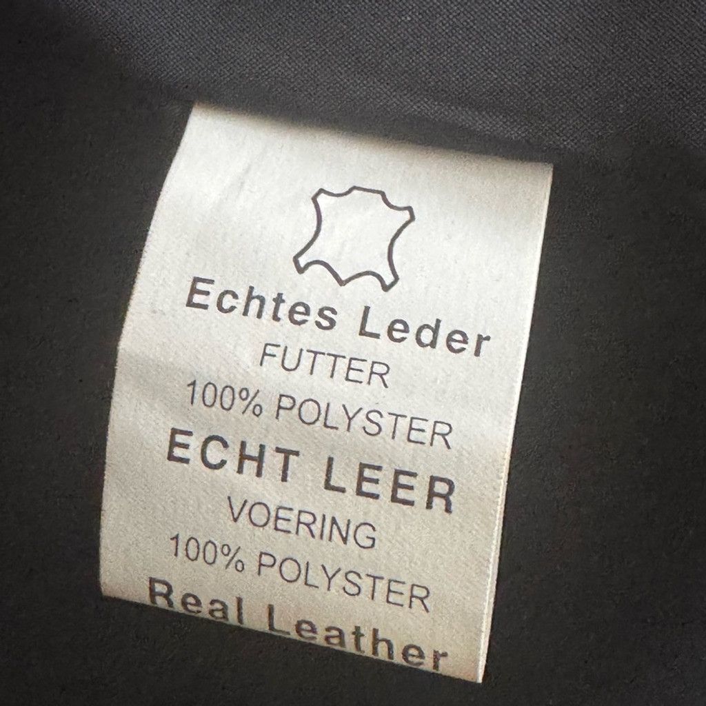 Vintage Long Leather Coat Knit Collar Vintage Black Large Unisex Size L / US 10 / IT 46 - 8 Thumbnail