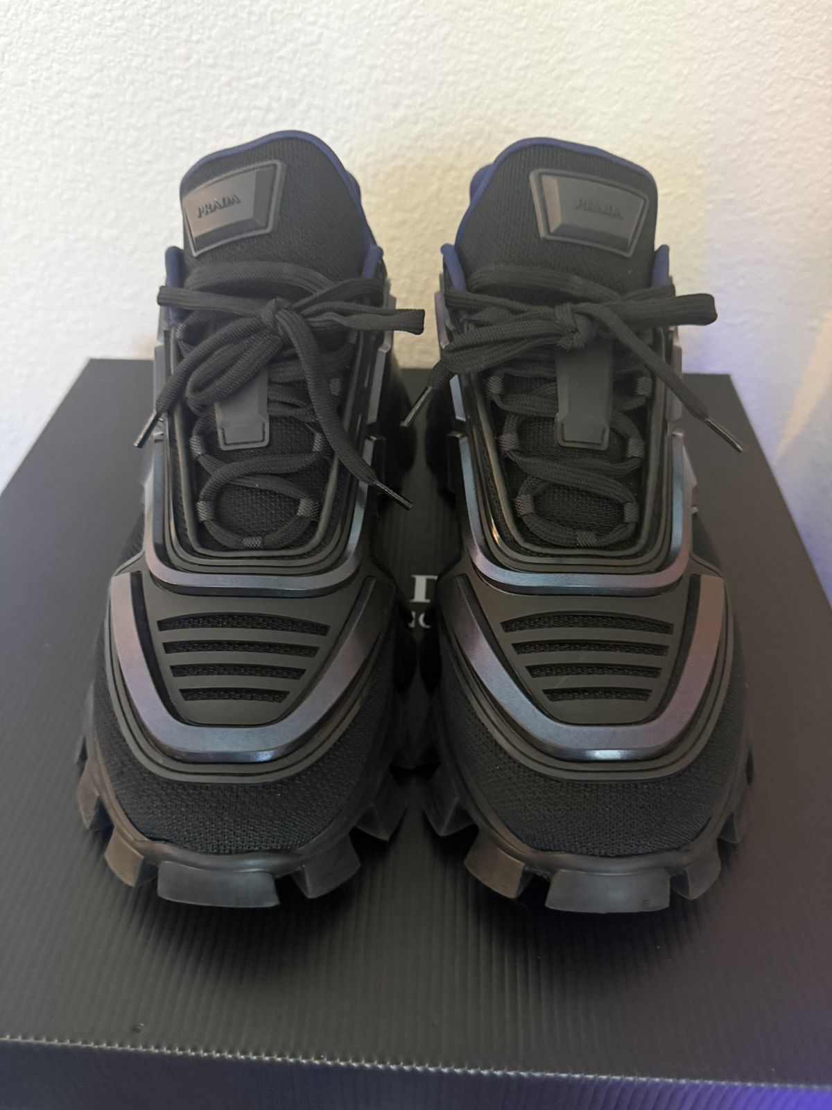 Prada Prada Cloudbust Thunder Black Iridescent Sneakers Size US 10 / EU 43 - 2 Thumbnail